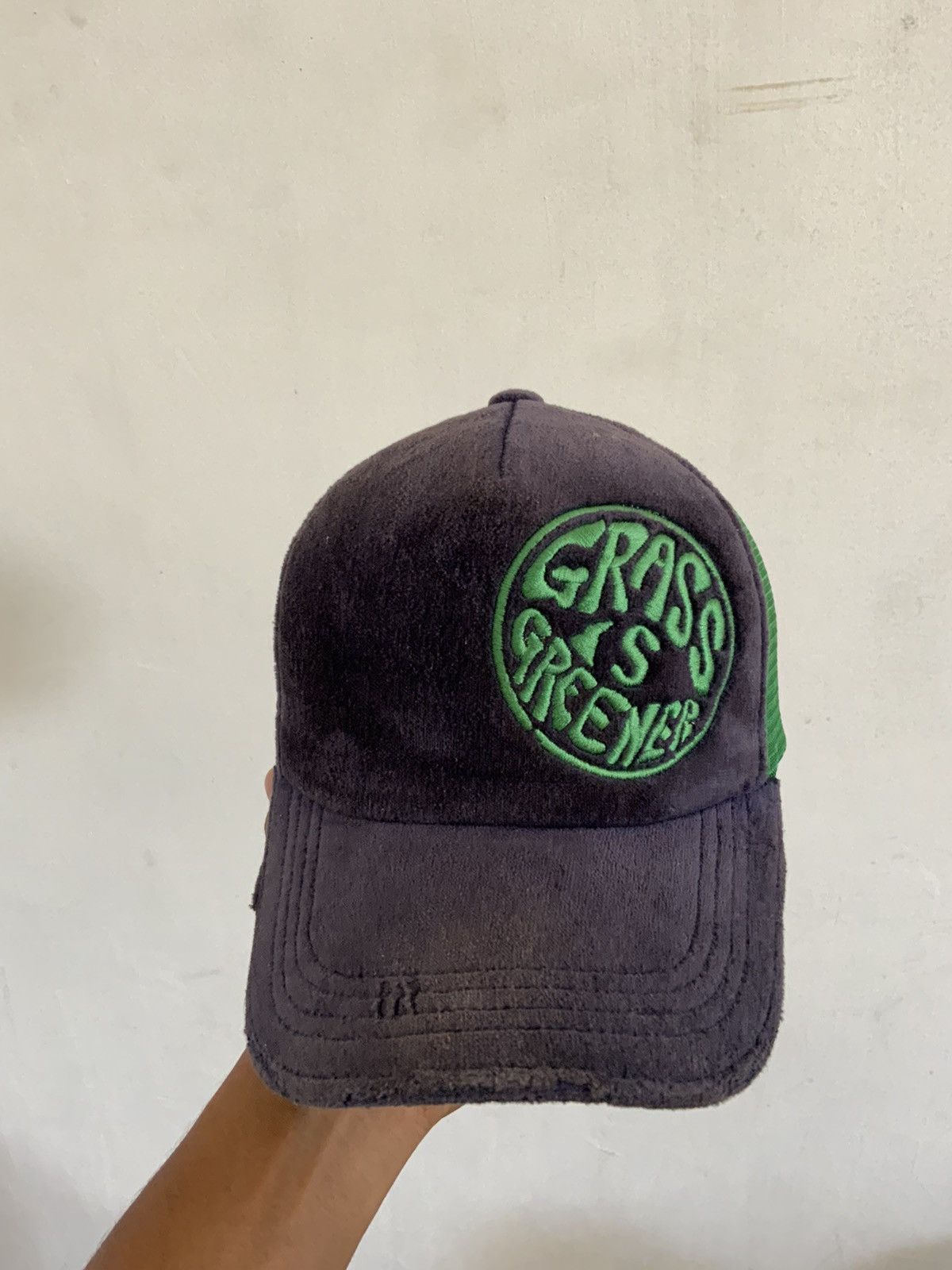 If Six Was Nine Grass is Greener Big Logo Trucker Hat Size ONE SIZE - 5 Thumbnail