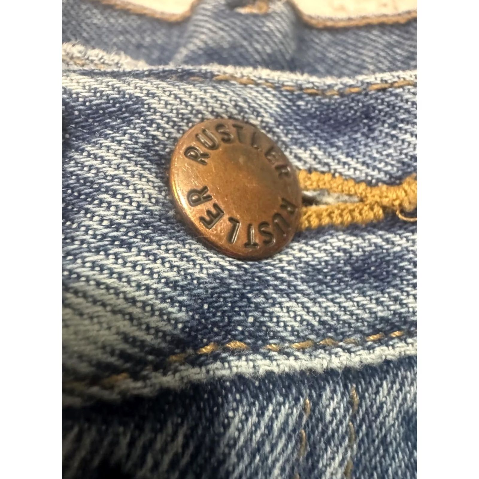 Denime Rustler Mens Blue Denim Jeans Size 36x34 - Casual Size US 36 / EU 52 - 5 Thumbnail
