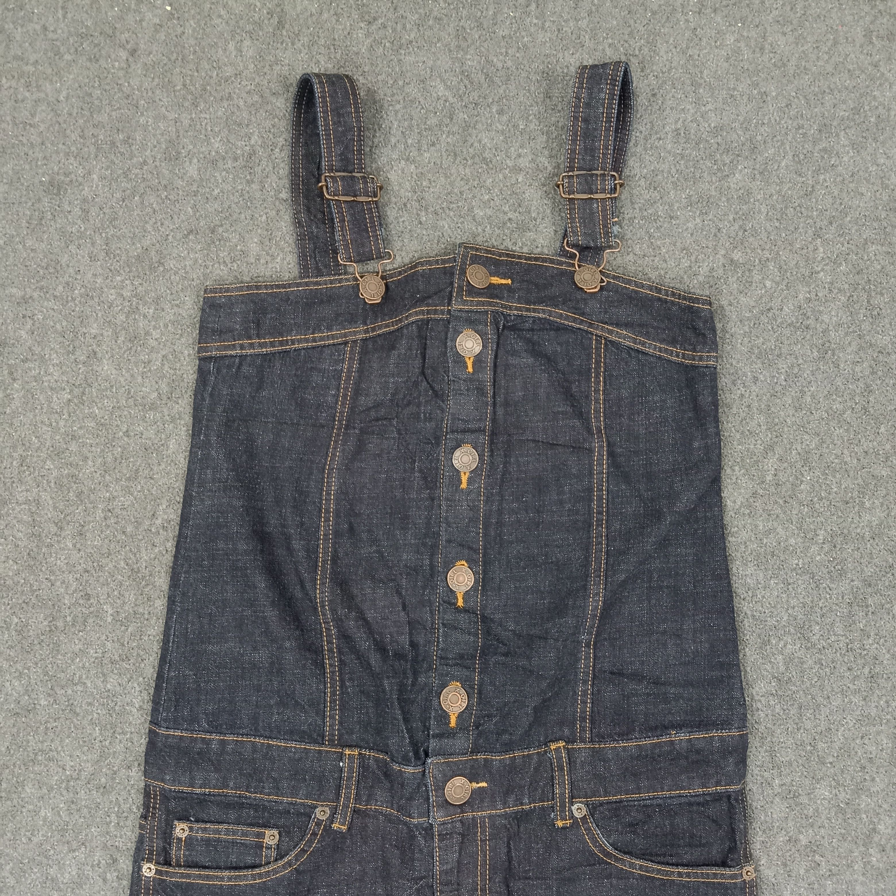 Japanese Brand X-girl Japanese Brand Baggy Overall Denim Jeans c235n13 Size 35" - 2 Thumbnail