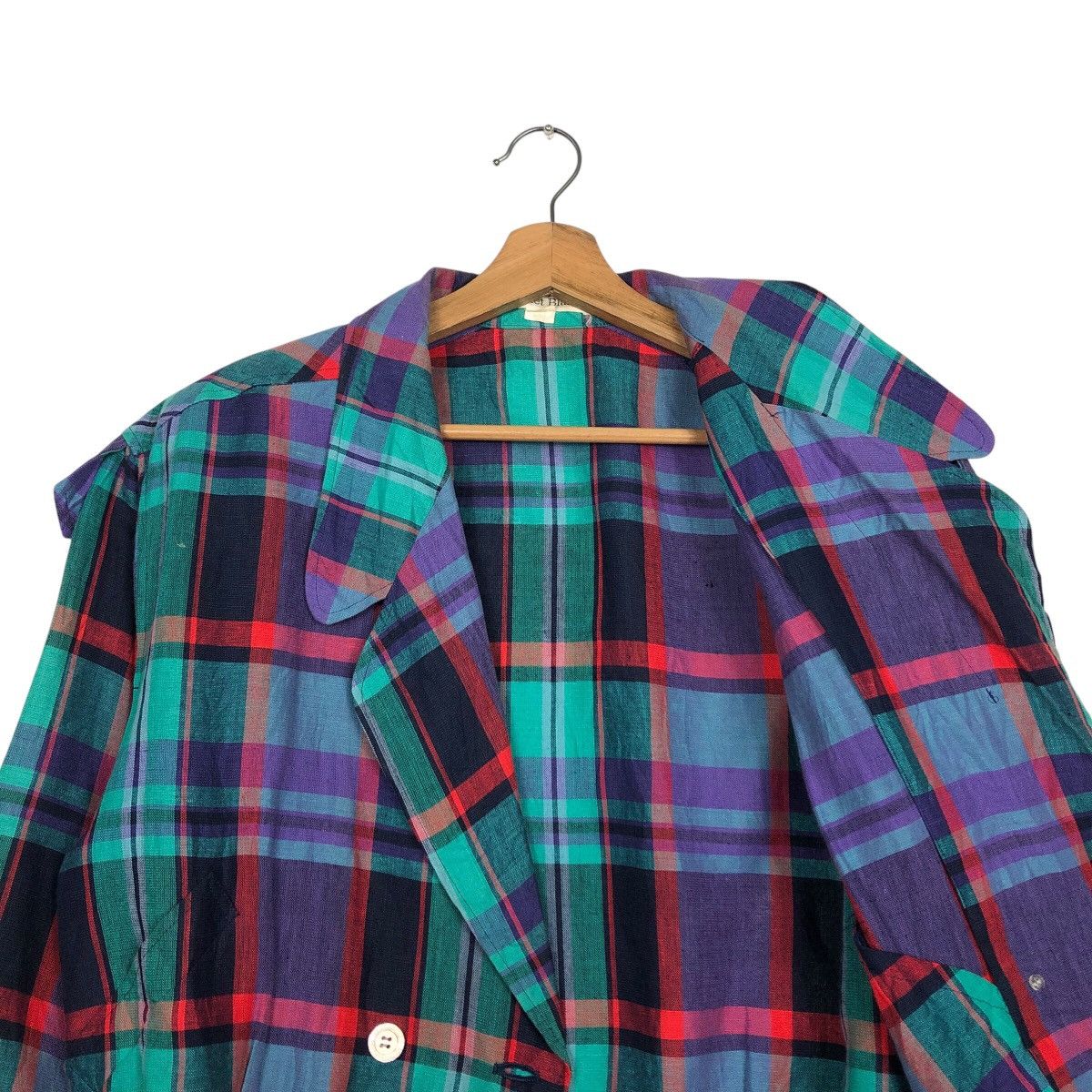 Japanese Brand 📌Vintage Bomber Jacket Chalet Blanc Tartan Issey Miyake Size US S / EU 44-46 / 1 - 13 Thumbnail