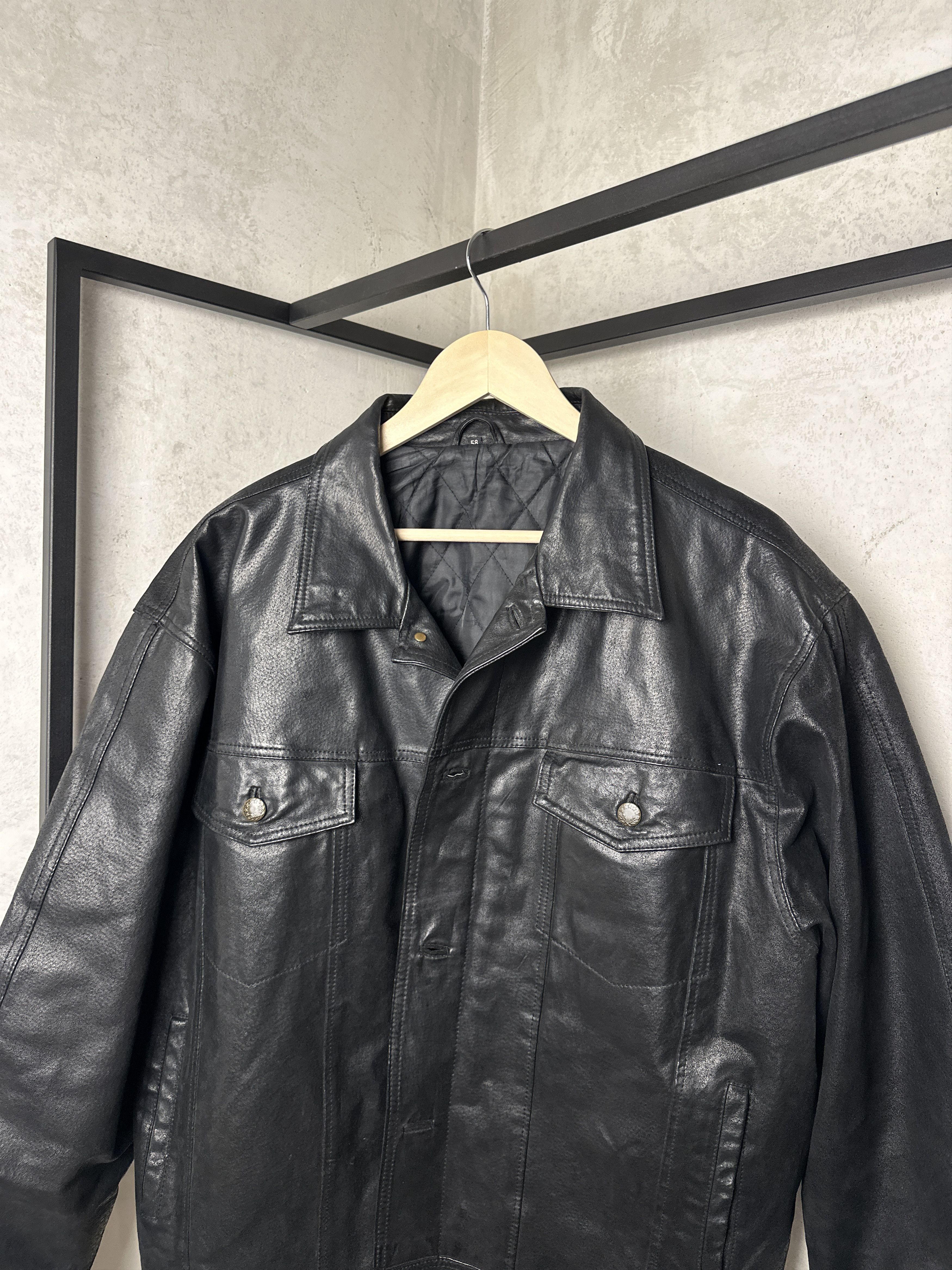 Genuine Leather Leather Western Trucker Jacket Size US XL / EU 56 / 4 - 15 Thumbnail