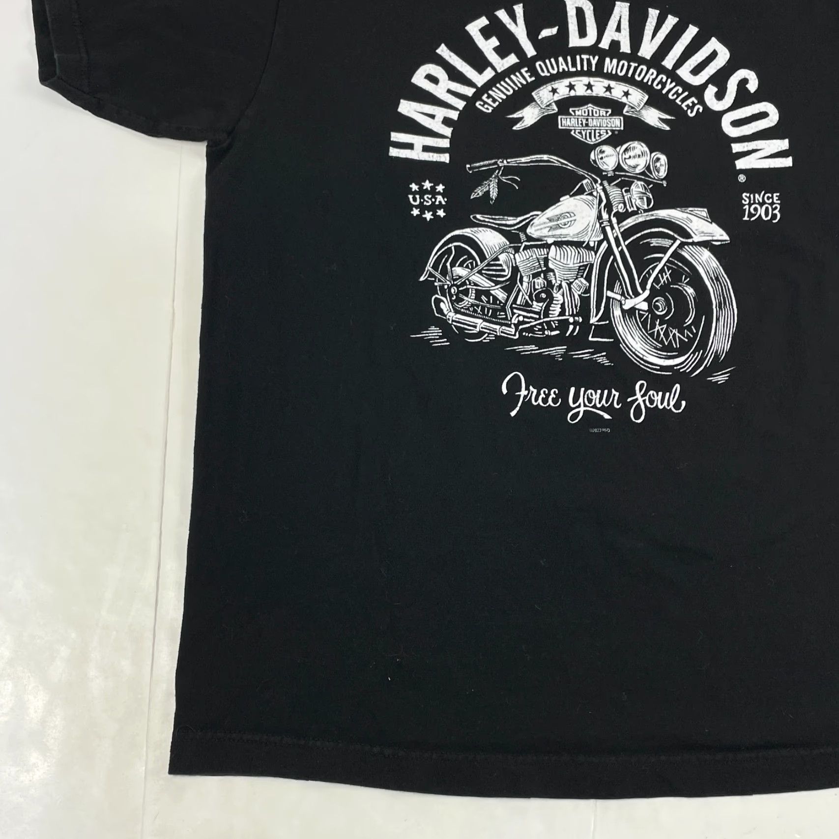 Harley Davidson Harley-Davidson Shirt Mens M Black Barracuda Graphic Print Logo Biker Motorcycle T-Shirt Short Sleeve Crew Neck Size US M / EU 48-50 / 2 - 6 Thumbnail