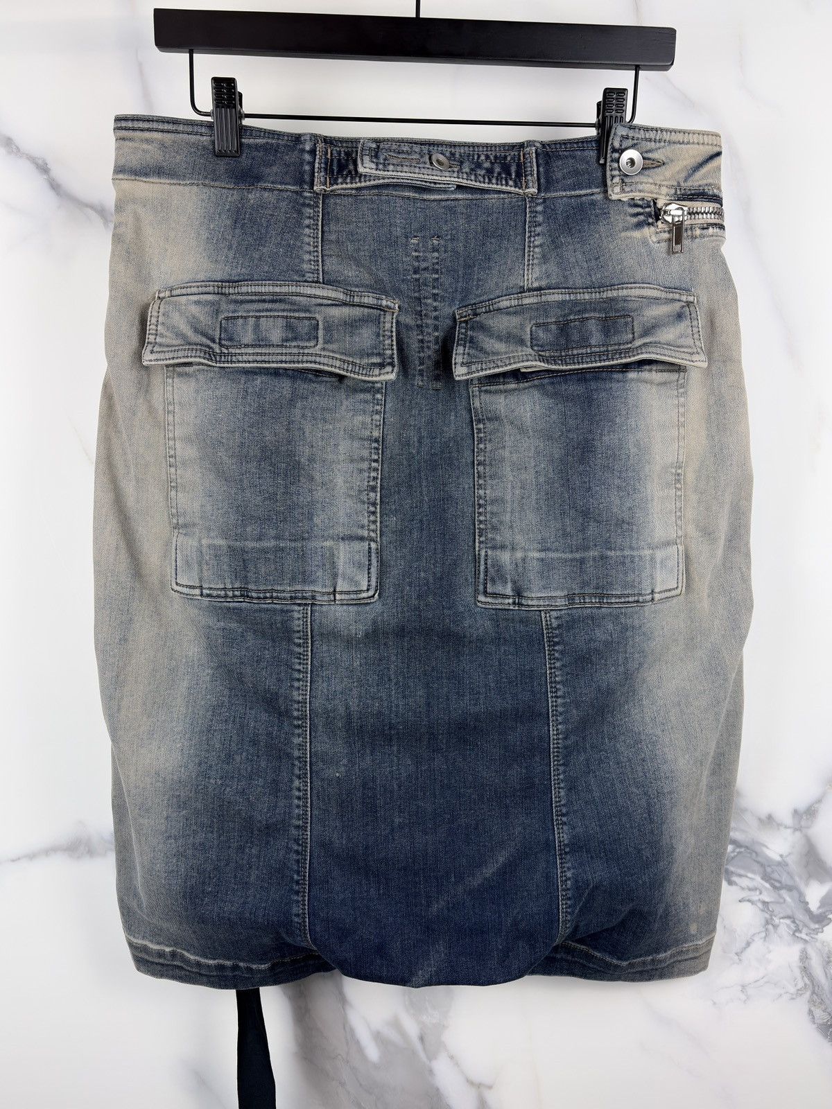 Rick Owens SS23 Rick Owens Mineral Pearl Aircut Zip Pod Shorts Size US 32 / EU 48 - 2 Thumbnail