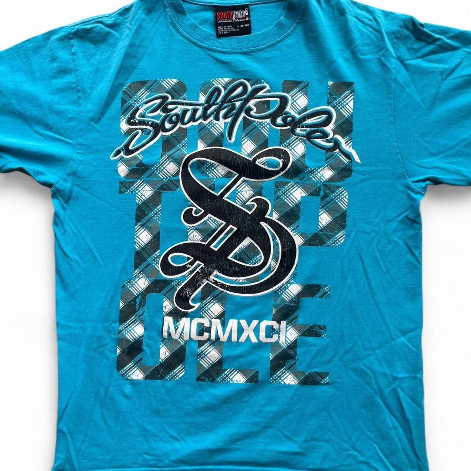 Southpole Light Blue SouthPole Large Graphic T-Shirt Size US M / EU 48-50 / 2 - 1 Thumbnail