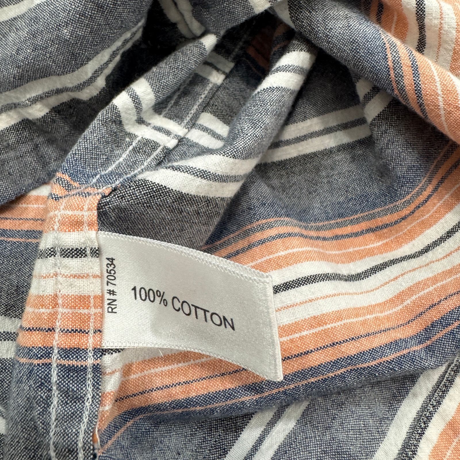 Orvis Orvis Short Sleeve Button Shirt Men's Large Gray Orange Size US L / EU 52-54 / 3 - 5 Thumbnail
