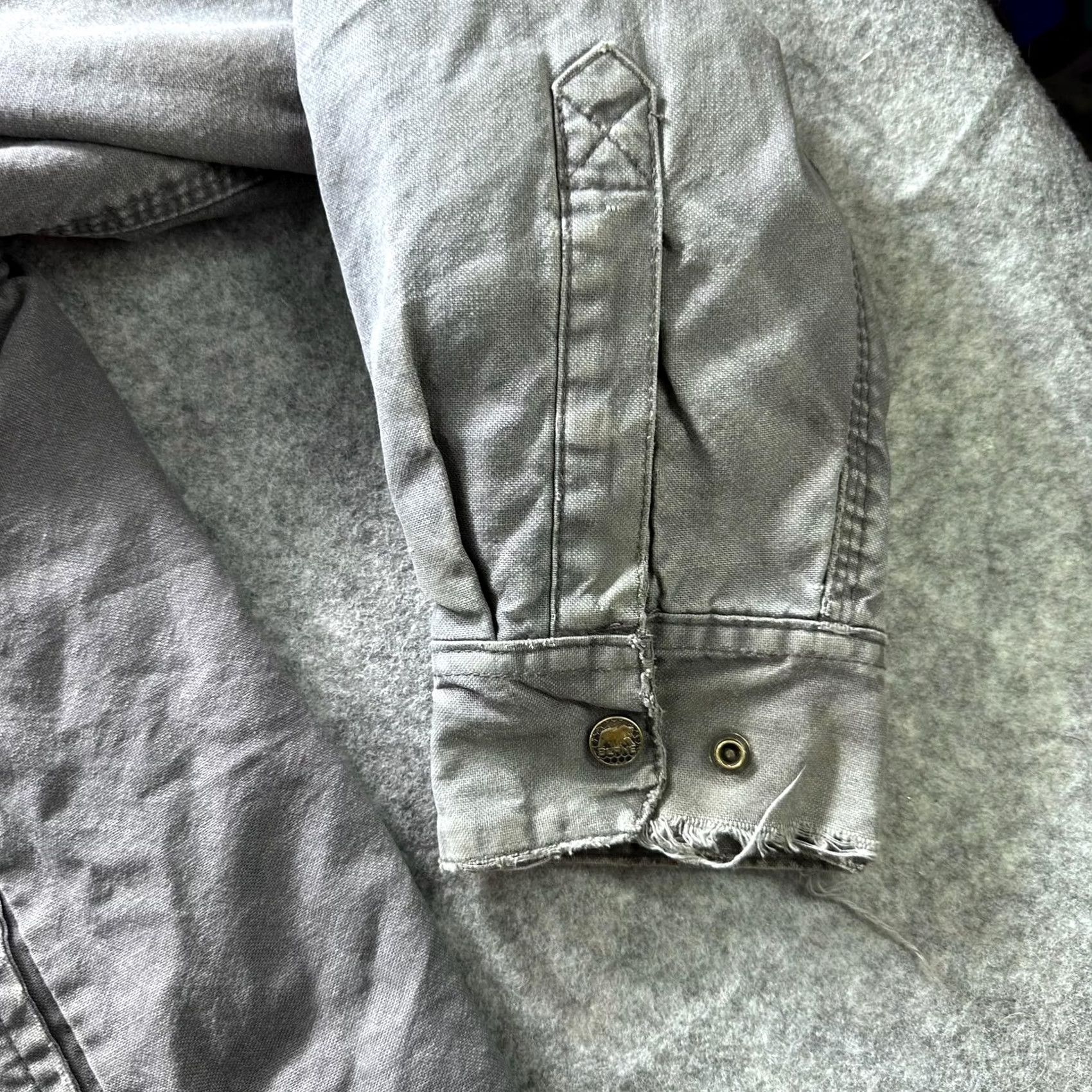 Vintage VINTAGE Berne Jacket Mens L Gray Matco Tools Canvas Flannel Lined Workwear USA Flag Size US L / EU 52-54 / 3 - 7 Thumbnail