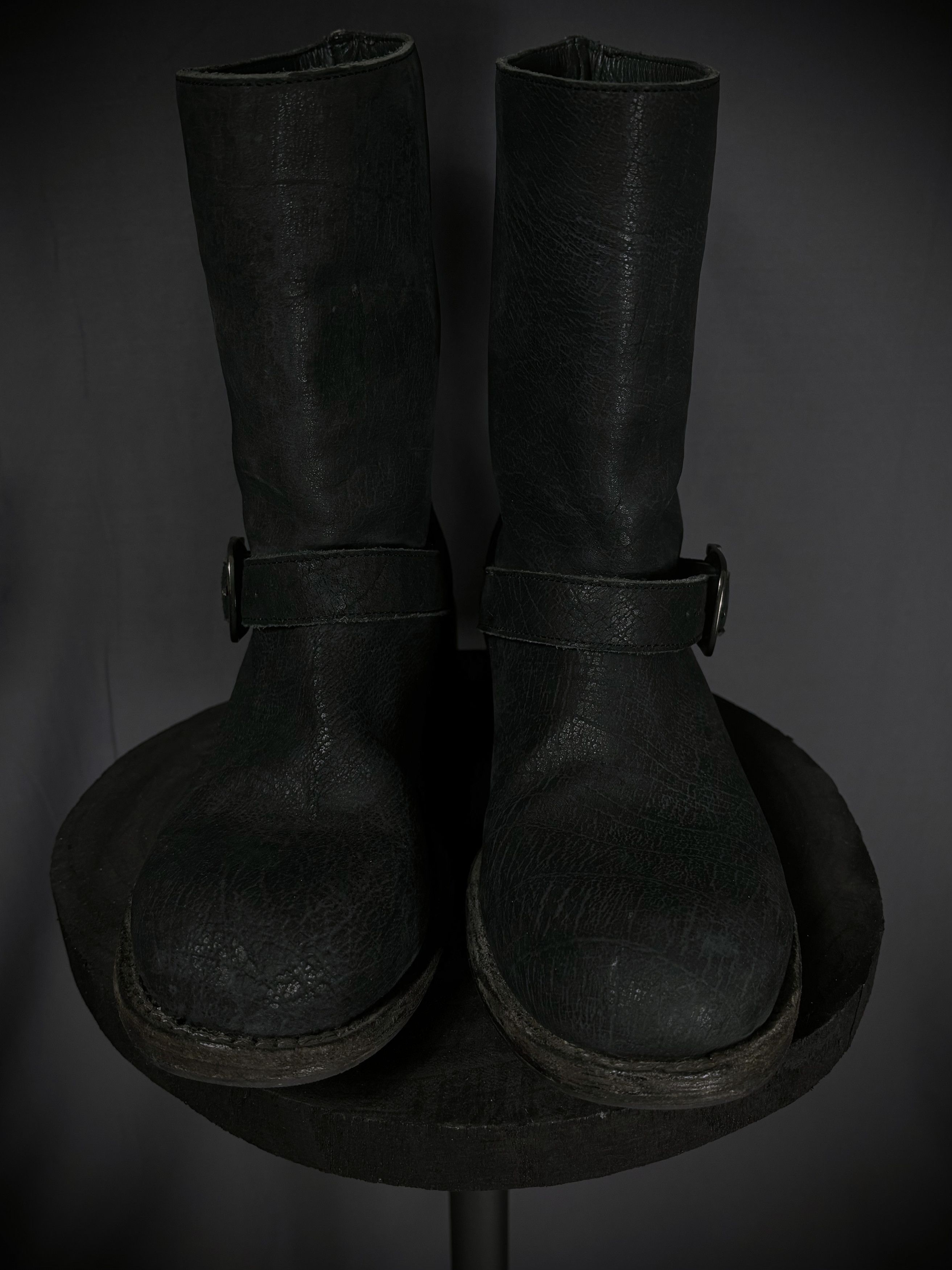 10sei0otto 10sei0otto Cracked Guidi Horse Leather Scar Engineer Boots Size US 6.5 / IT 36.5 - 3 Thumbnail