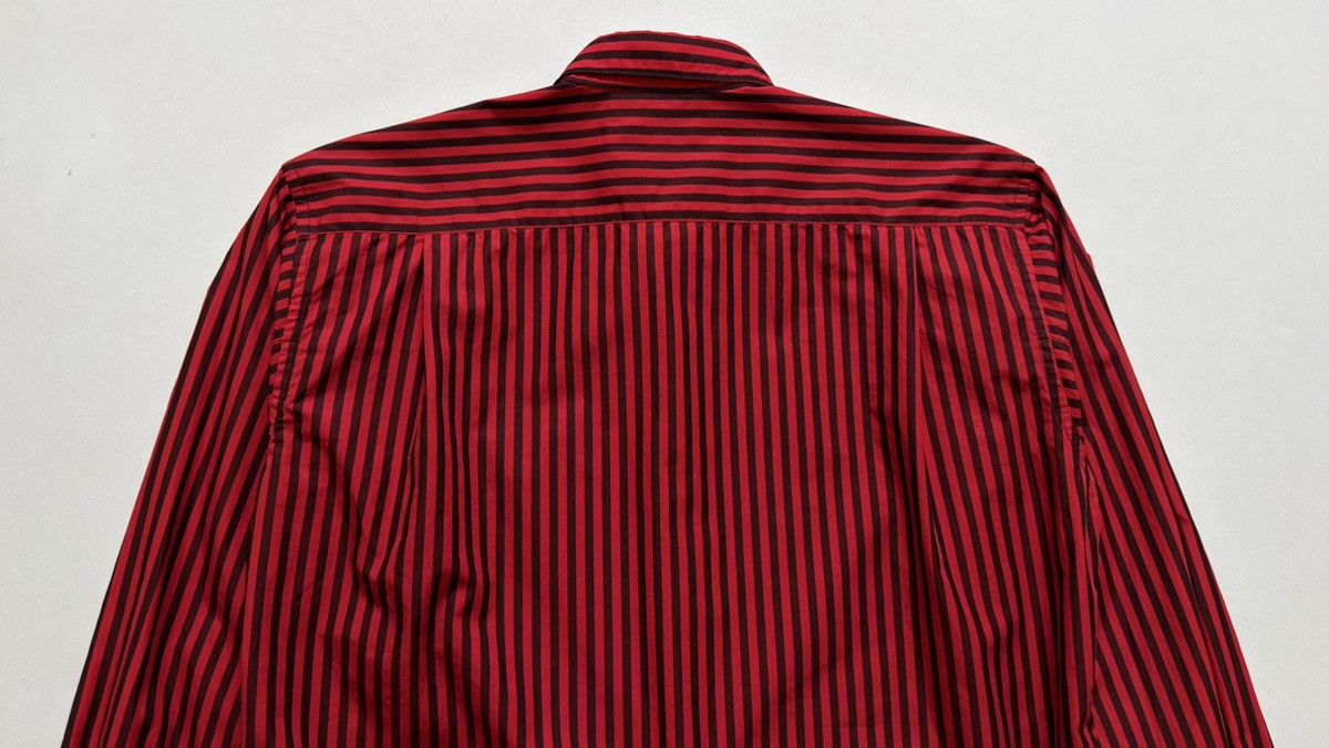 Comme des Garcons Over Dyed Red/Black Striped Shirt Size US S / EU 44-46 / 1 - 13 Thumbnail