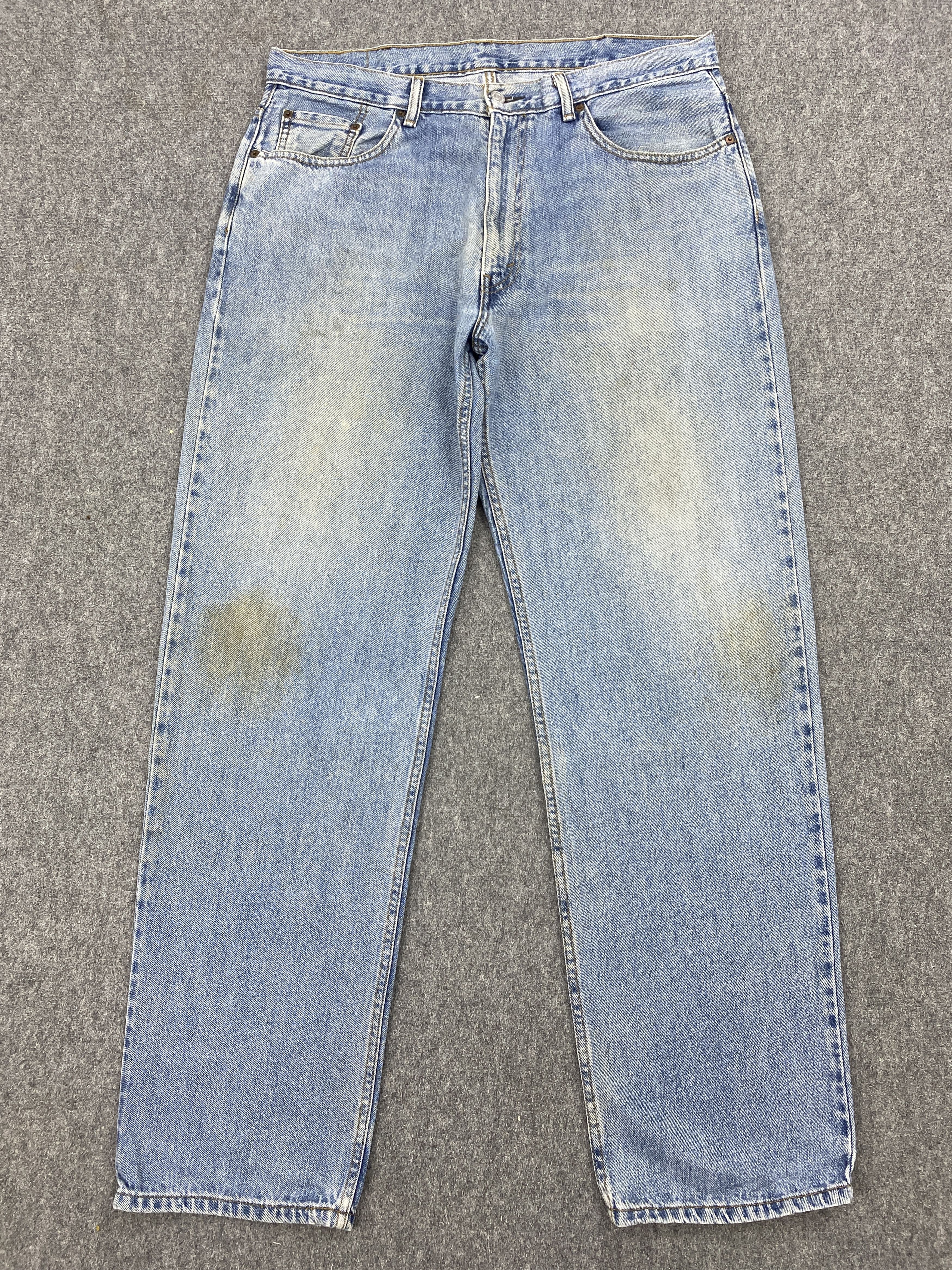 image of Levis 550 Faded Blue Jeans in Blue Denim, Men's (Size 37)