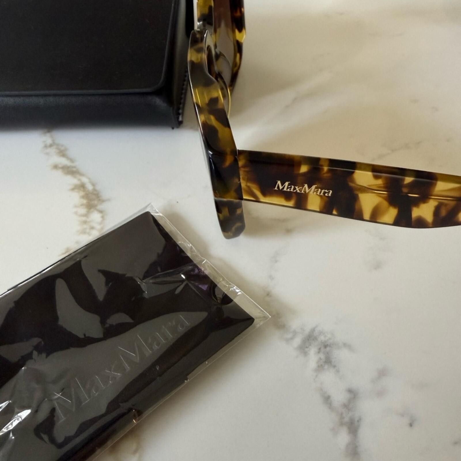 Max Mara Max Mara Glimpse2 Blonde Havana Tortoiseshell Sunglasses Size ONE SIZE - 7 Thumbnail