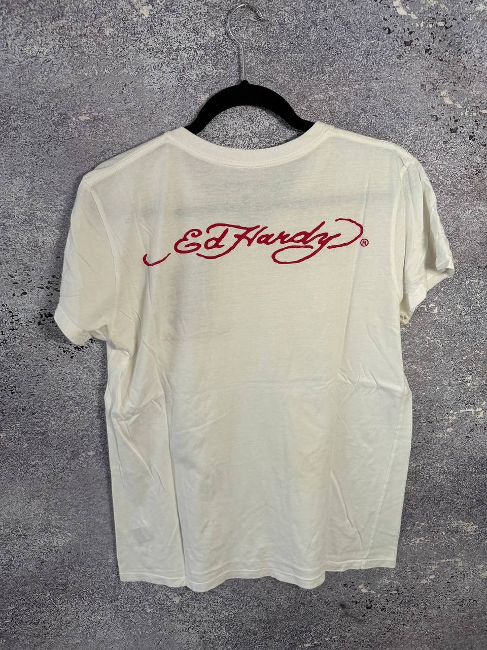 Vintage Ed Hardy Made In USA White Tee Logos small Size S / US 4 / IT 40 - 2 Thumbnail