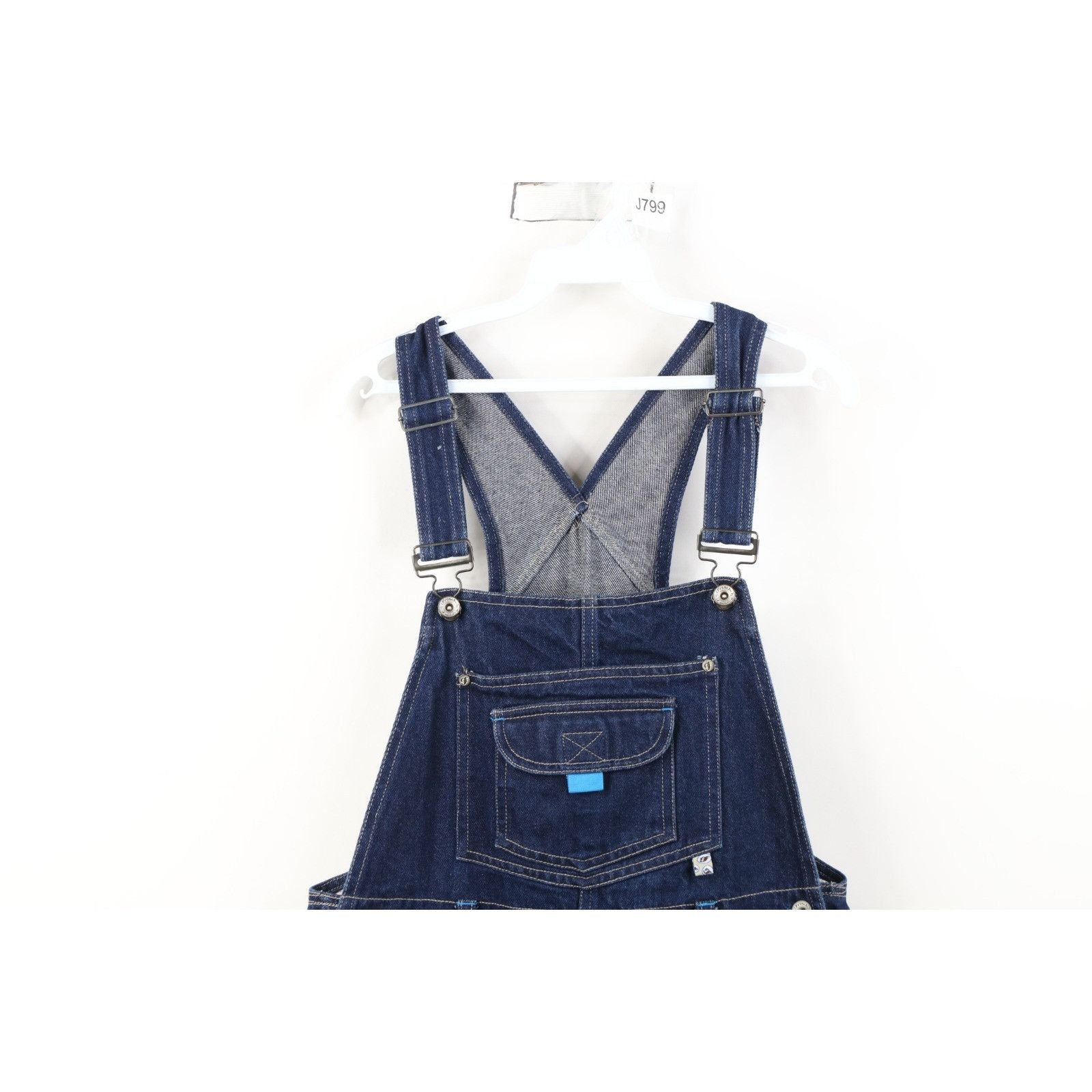 Vintage Vintage Y2K Streetwear Babydoll Wide Leg Denim Overalls Size 28" / US 6 / IT 42 - 2 Thumbnail