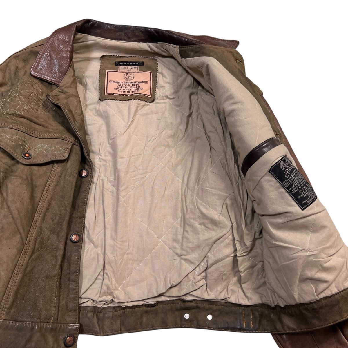 Artisan Outfitters 💥 Vintage Kudsak Artisanal Industrial Product Leather Jacket Size US L / EU 52-54 / 3 - 16 Thumbnail
