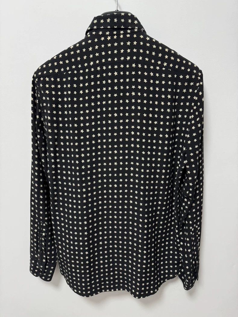 Saint Laurent Paris Saint Laurent Star Print Silk Shirt-2505 Size US M / EU 48-50 / 2 - 2 Thumbnail