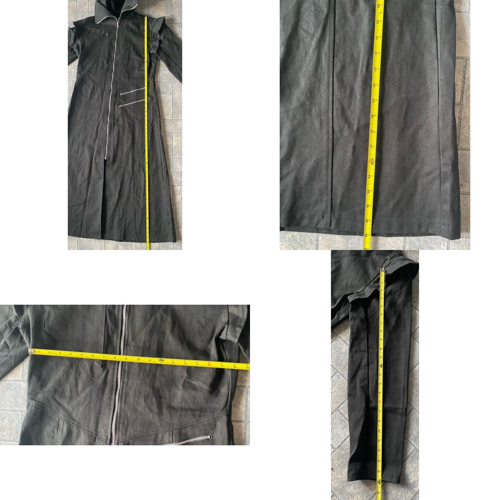 Vintage Necessary Evil Trench Coat Jacket Long Black Gothic Hooded Womens L Black Coat Jacket Size L / US 10 / IT 46 - 8 Thumbnail