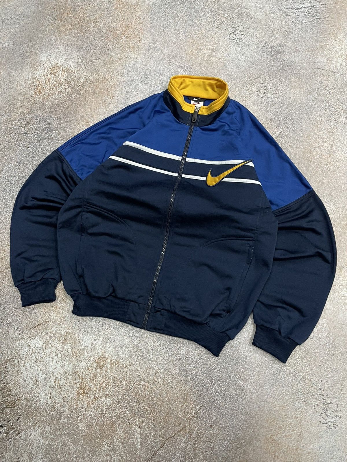 Nike Nike Vintage Big Swoosh Cotton Track Jacket Size US S / EU 44-46 / 1 - 2 Thumbnail