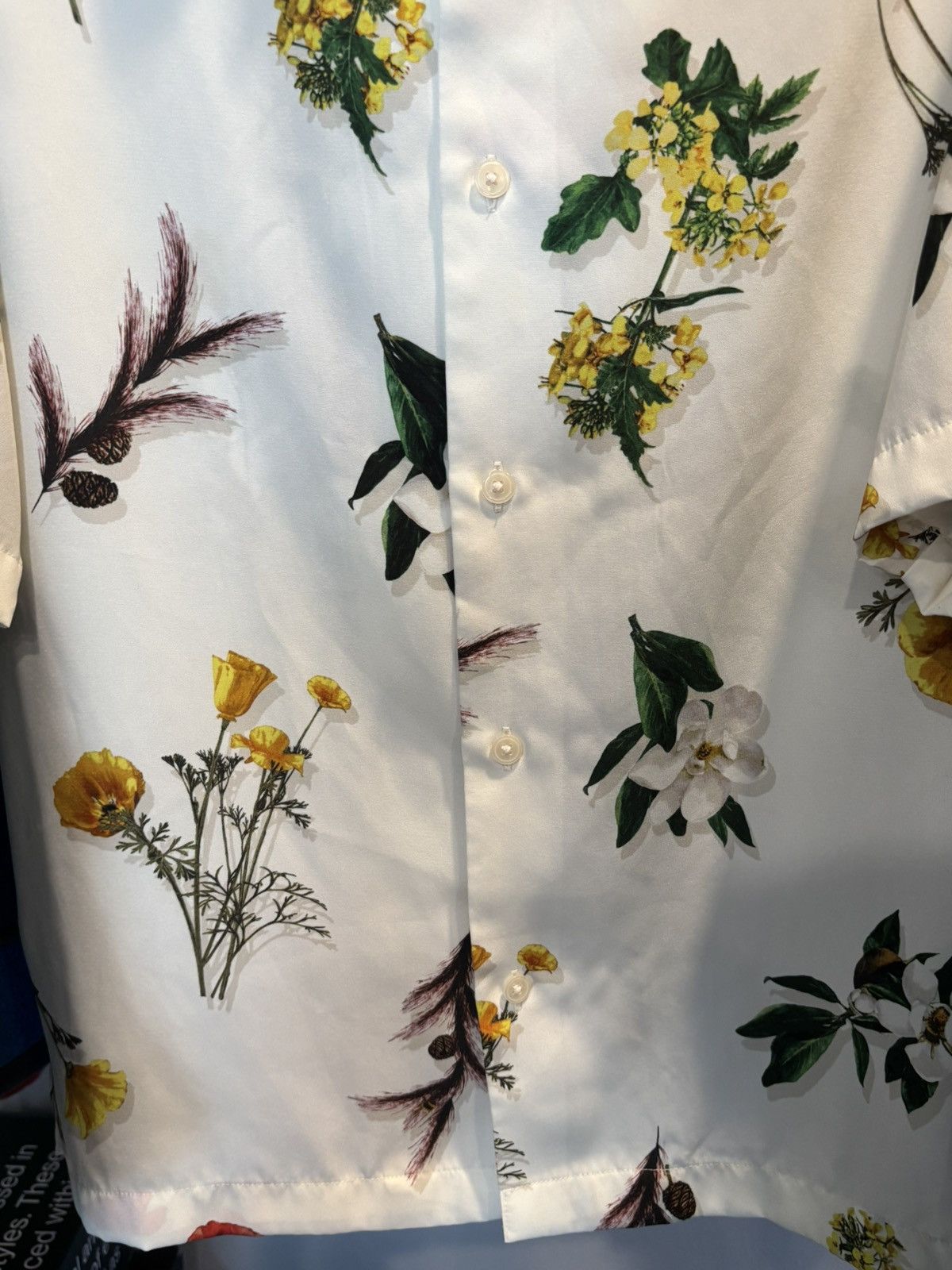 Japanese Brand Nowartt Japanese Brand Flower Motif Button Up 💐 Size US M / EU 48-50 / 2 - 9 Thumbnail