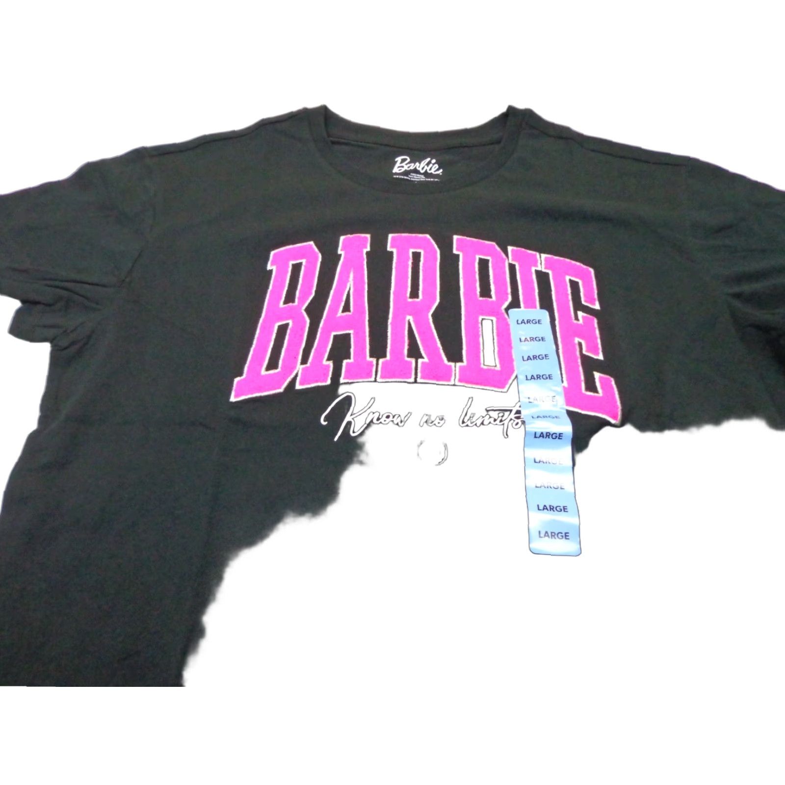 Vintage Barbie T-Shirt Black Women's Large Size L KNOW NO LIMITS Casual Basic Short Sleeve Cotton Polyester Logo NEW Size L / US 10 / IT 46 - 1 Thumbnail
