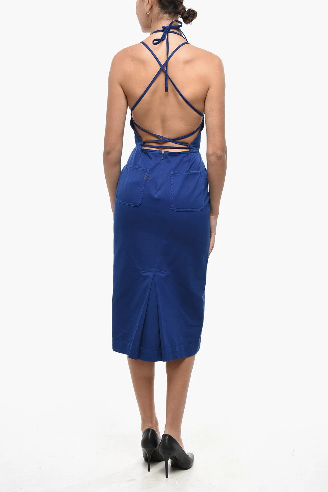 Max Mara og1mm0426 Denim Sheath Dress in Blue Size XS / US 0-2 / IT 36-38 - 2 Thumbnail