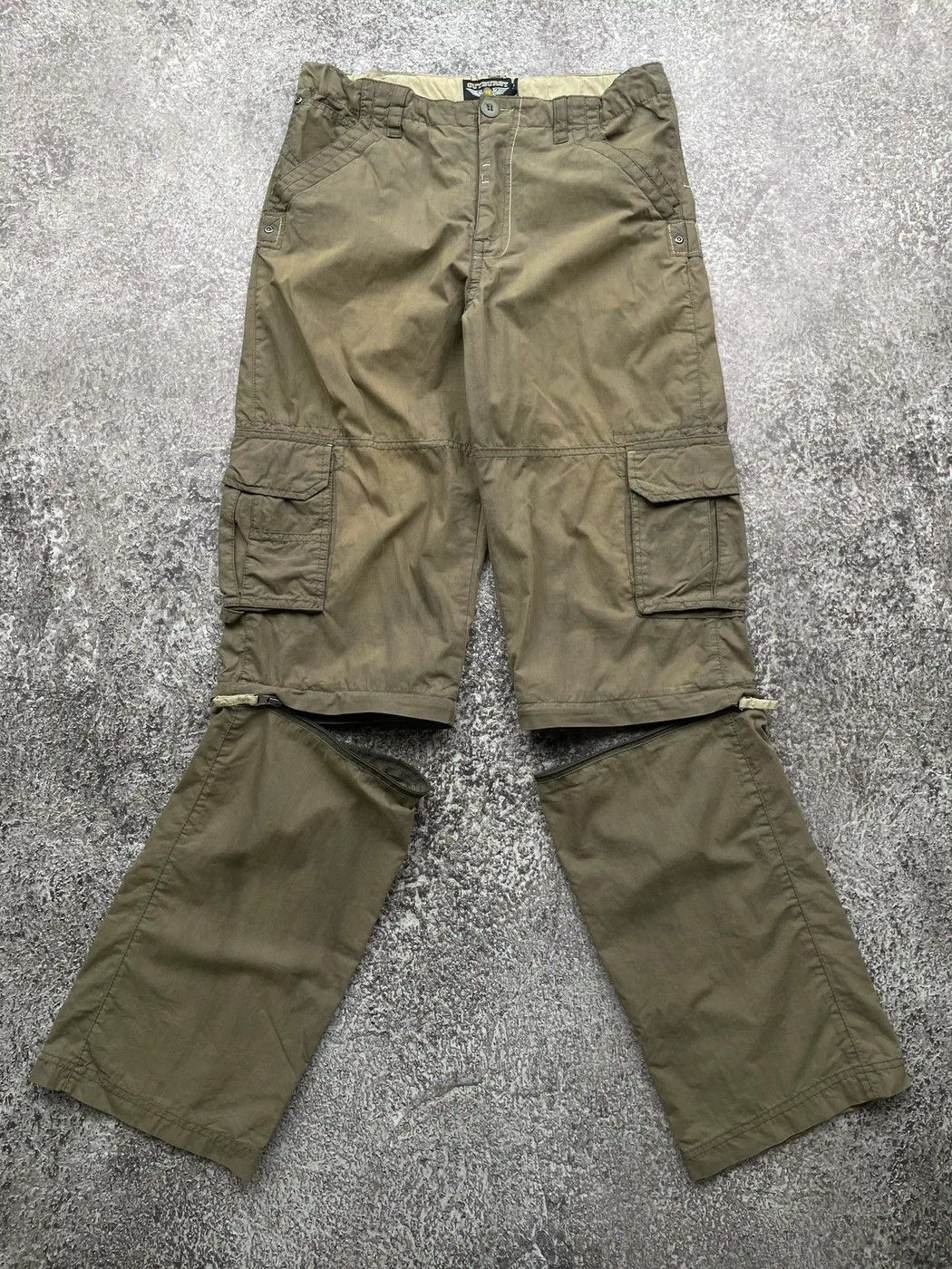 image of Archival Clothing x Vintage Transformers Cargo Pants/shorts in Green, Men's (Size 30)