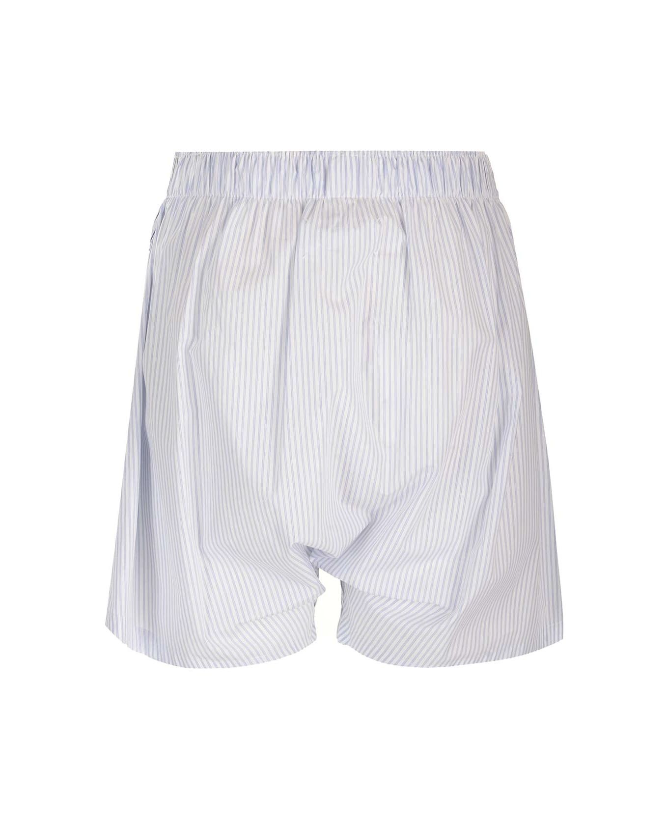 Maison Margiela o1y0625 Short in White/Blue Size 28" / US 6 / IT 42 - 2 Thumbnail