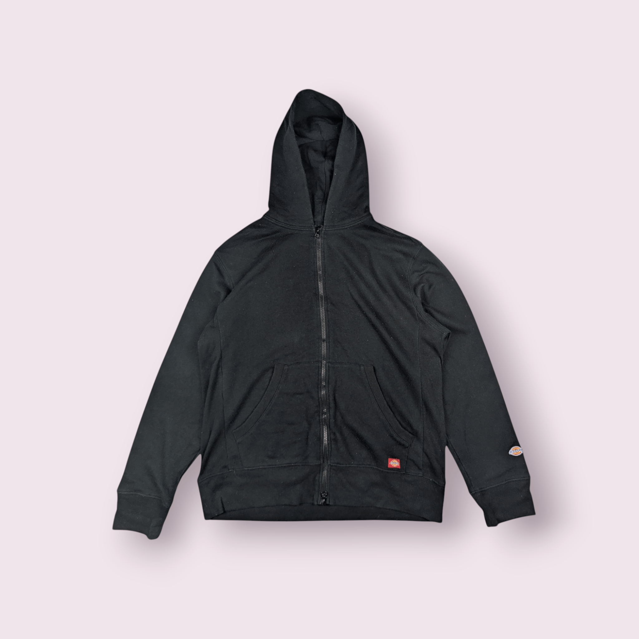 Dickies Vintage 90's DICKIES Black Plain Zipper Hoodie Size US L / EU 52-54 / 3 - 1 Thumbnail