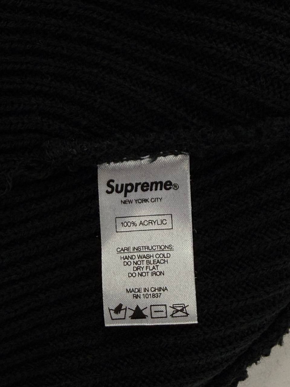 Supreme Supreme Cuff Logo Beanie Black FW18 Size ONE SIZE - 2 Thumbnail