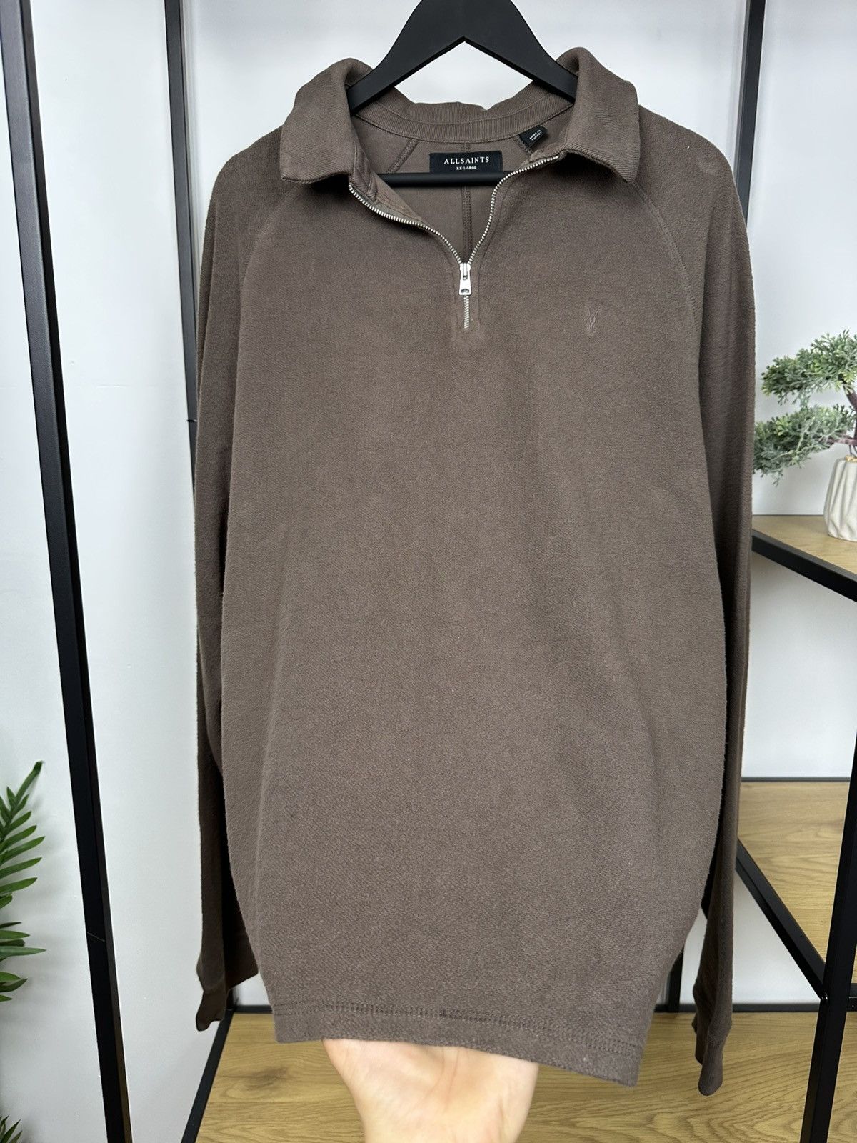 Allsaints ALLSAINTS 1/4 Zip Up Shirt Long Sleeve Polo Pullover Men’s Size US XXL / EU 58 / 5 - 7 Thumbnail