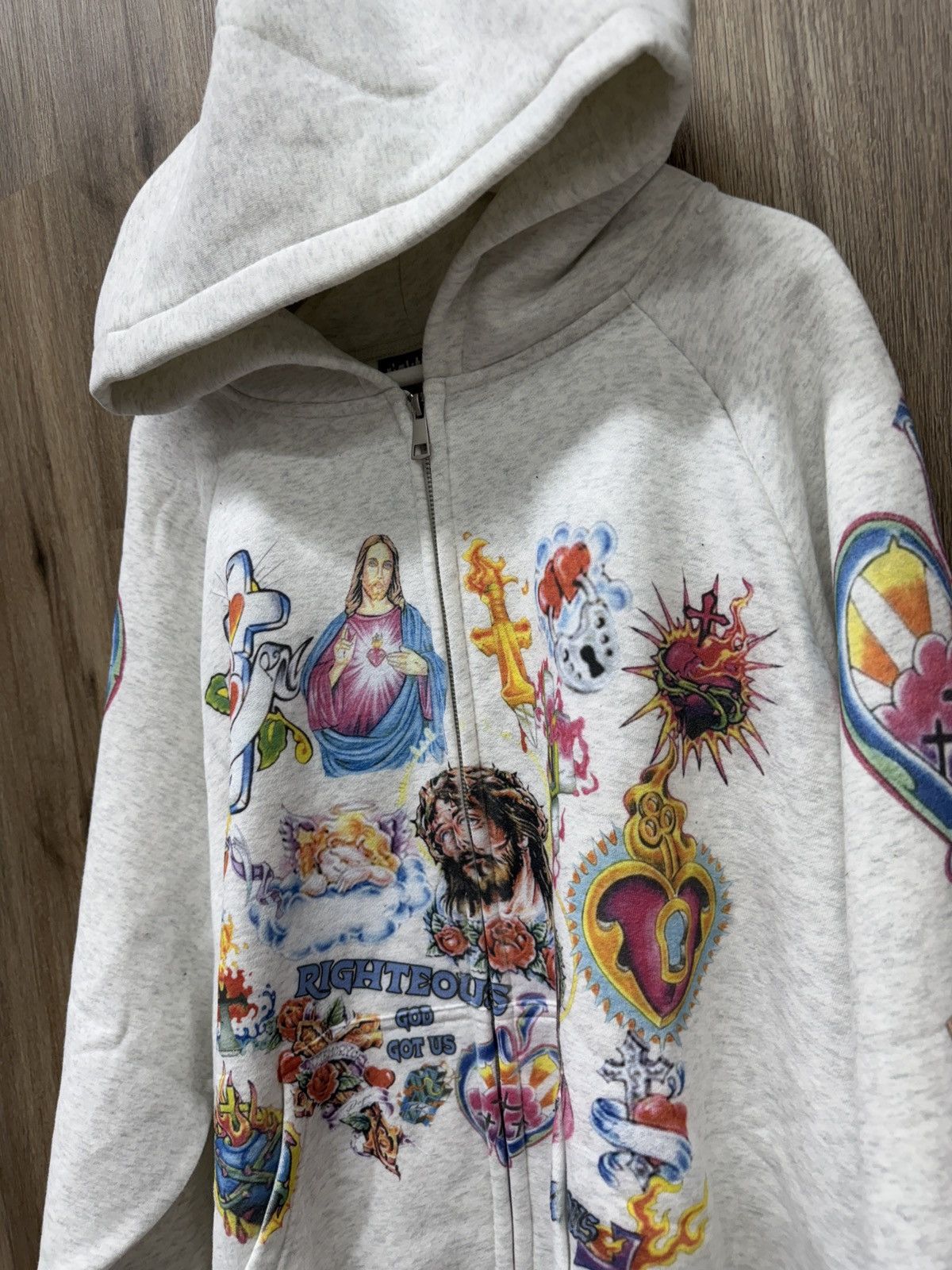 Other Righteous Grey Zip Up Hoodie Size US XL / EU 56 / 4 - 4 Thumbnail