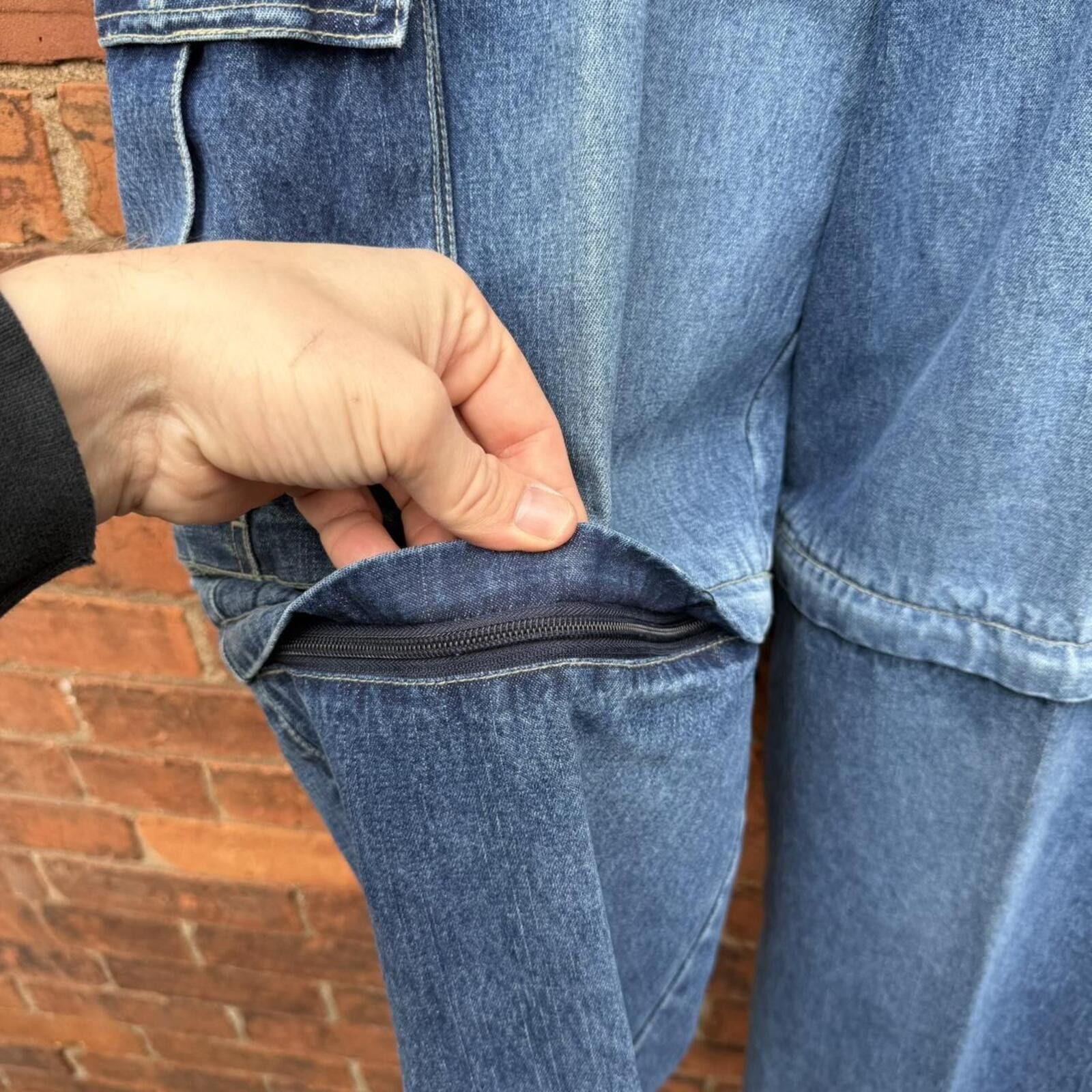 Other Vintage baileys point zip off denim cargo jeans 00s 32x30 Size US 32 / EU 48 - 4 Thumbnail