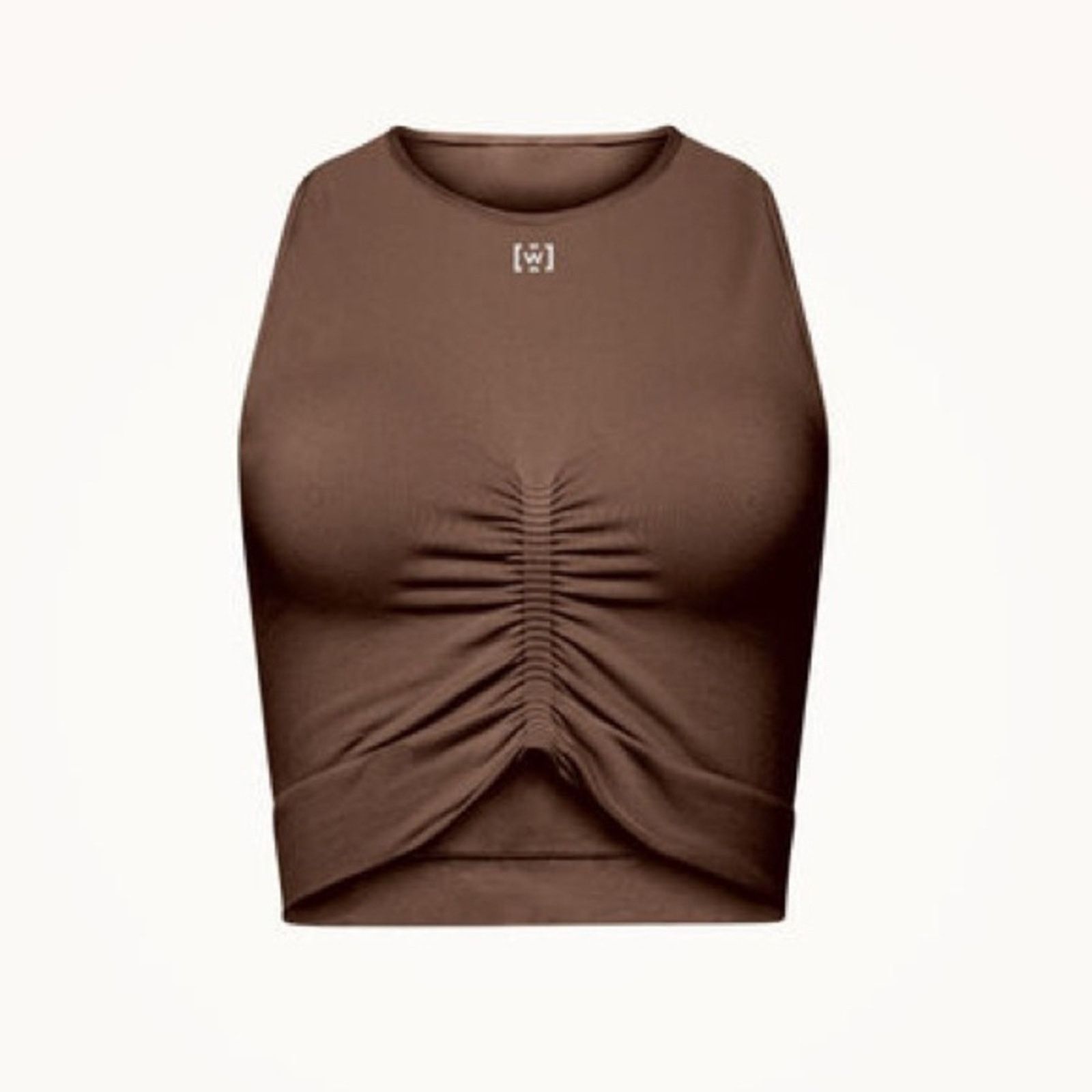 Wolford NWT! Wolford Women's Brown Ruched Crop Top, Size S Size S / US 4 / IT 40 - 2 Thumbnail