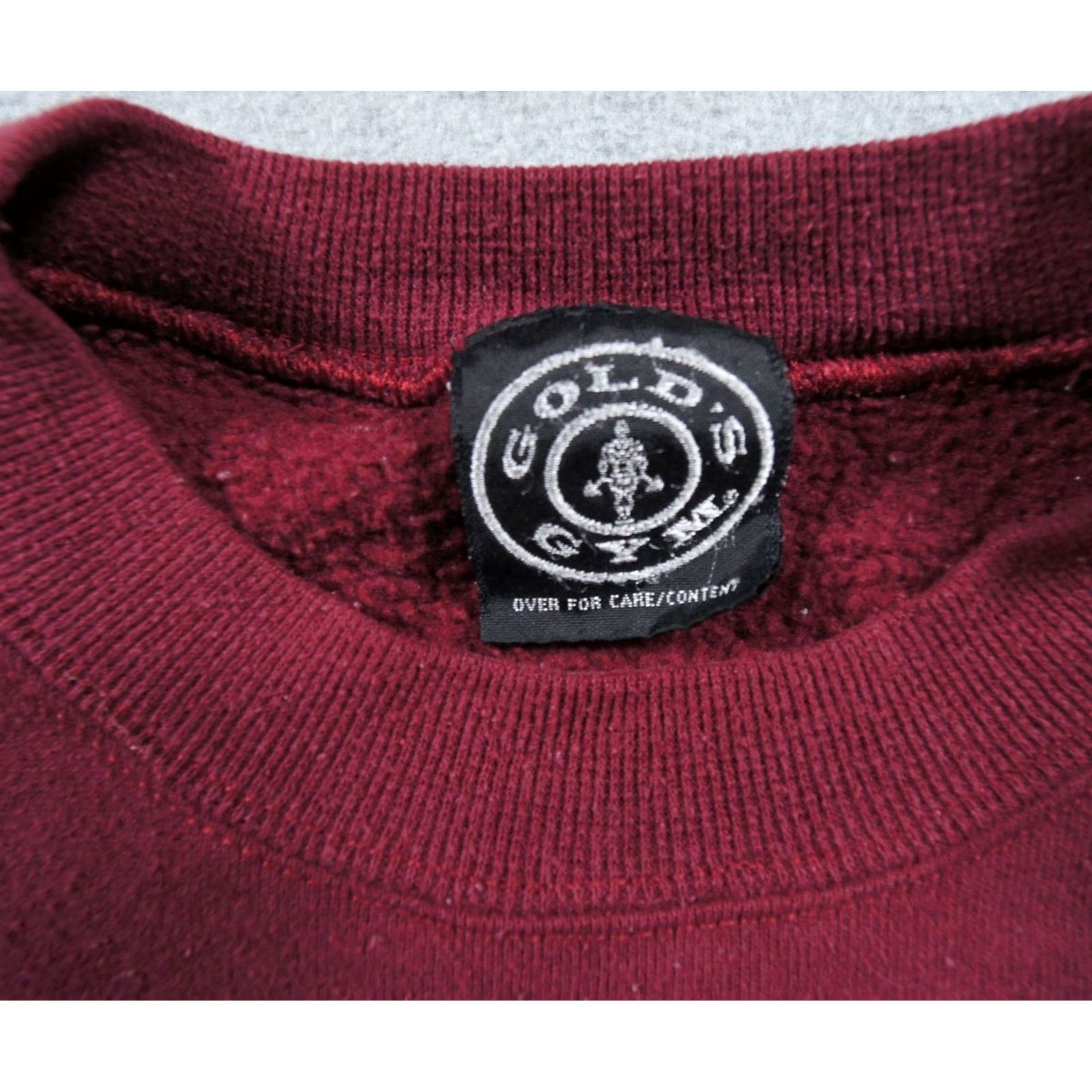 Vintage VINTAGE Gold's Gym Sweatshirt Mens XL Burgundy 90s Crewneck San Jose Bodybuilder Shirt Pullover Size US XL / EU 56 / 4 - 6 Thumbnail