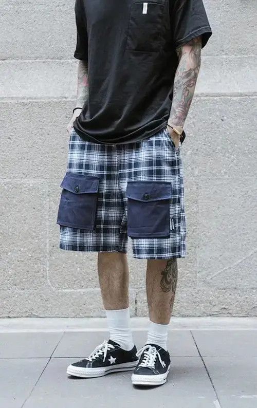 Jean 21SS Tokyo Union Navy Blue Checked Shorts Size US 32 / EU 48 - 1 Thumbnail