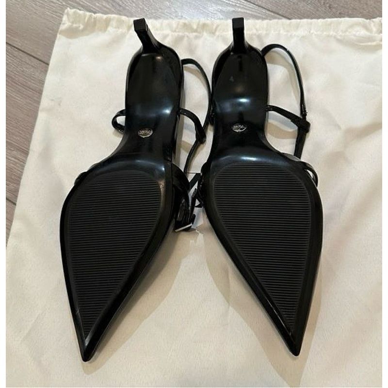 Zara ZARA Black Patent Slingbacks NWT Size 8 Size US 8 / IT 38 - 19 Thumbnail