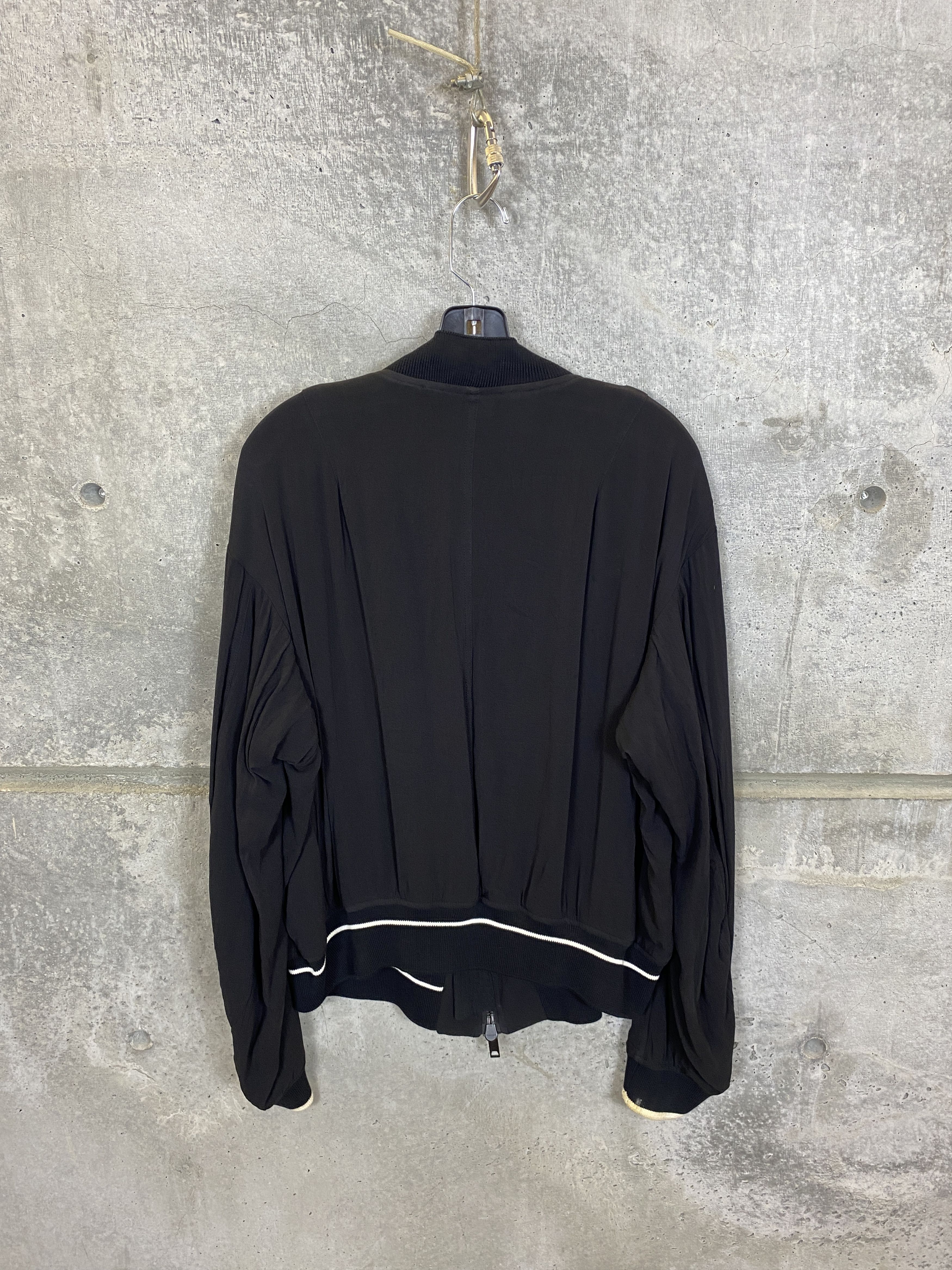 Haider Ackermann HAIDER ACKERMAN BLACK SILK BOMBER JACKET Size US M / EU 48-50 / 2 - 2 Thumbnail