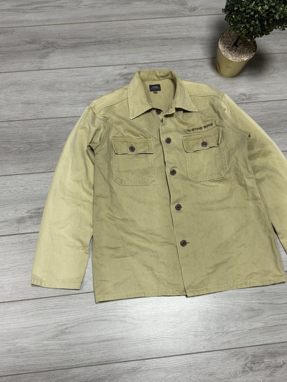 G-Star G star military thick cotton jacket buttons faded Size US L / EU 52-54 / 3 - 1 Thumbnail