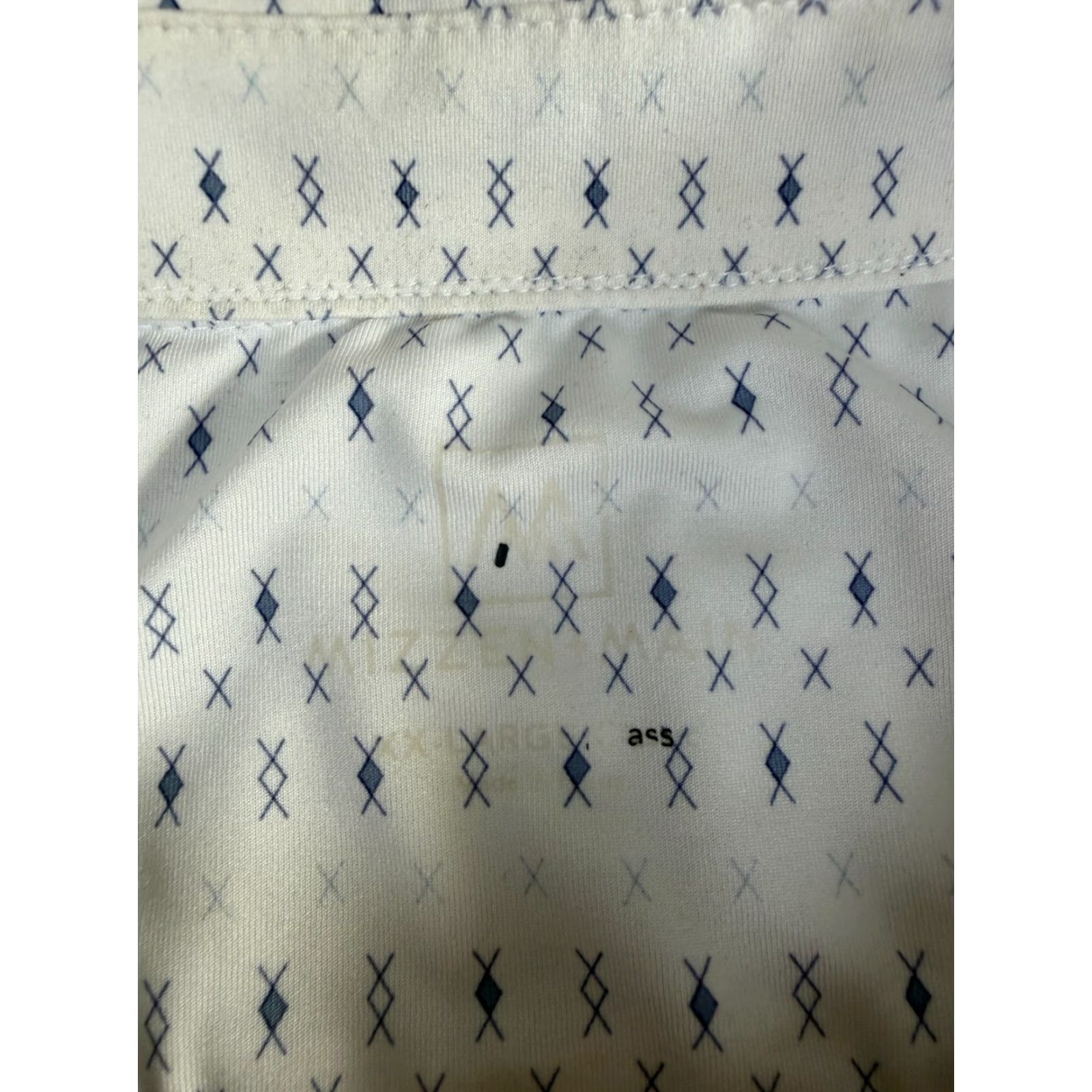 Mizzen+Main Mizzen+Main Polo Shirt Mens 2XL White Blue Medallion Cross Print Golf Casual Polo Shirt Mens 2XL White Blue Medallion Cross Print Golf Size US XXL / EU 58 / 5 - 5 Thumbnail