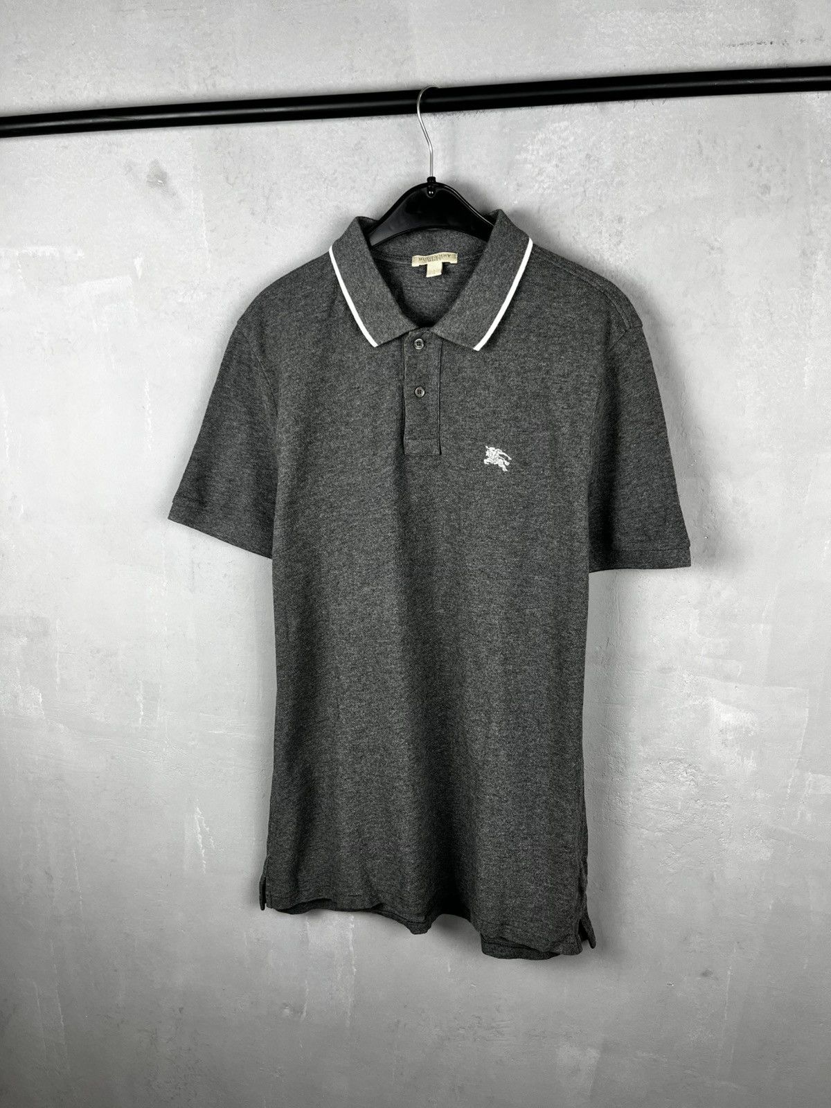 Burberry Vintage BURBERRY Polo Shirt Tee Y2K Rare Hype White Size US L / EU 52-54 / 3 - 1 Thumbnail
