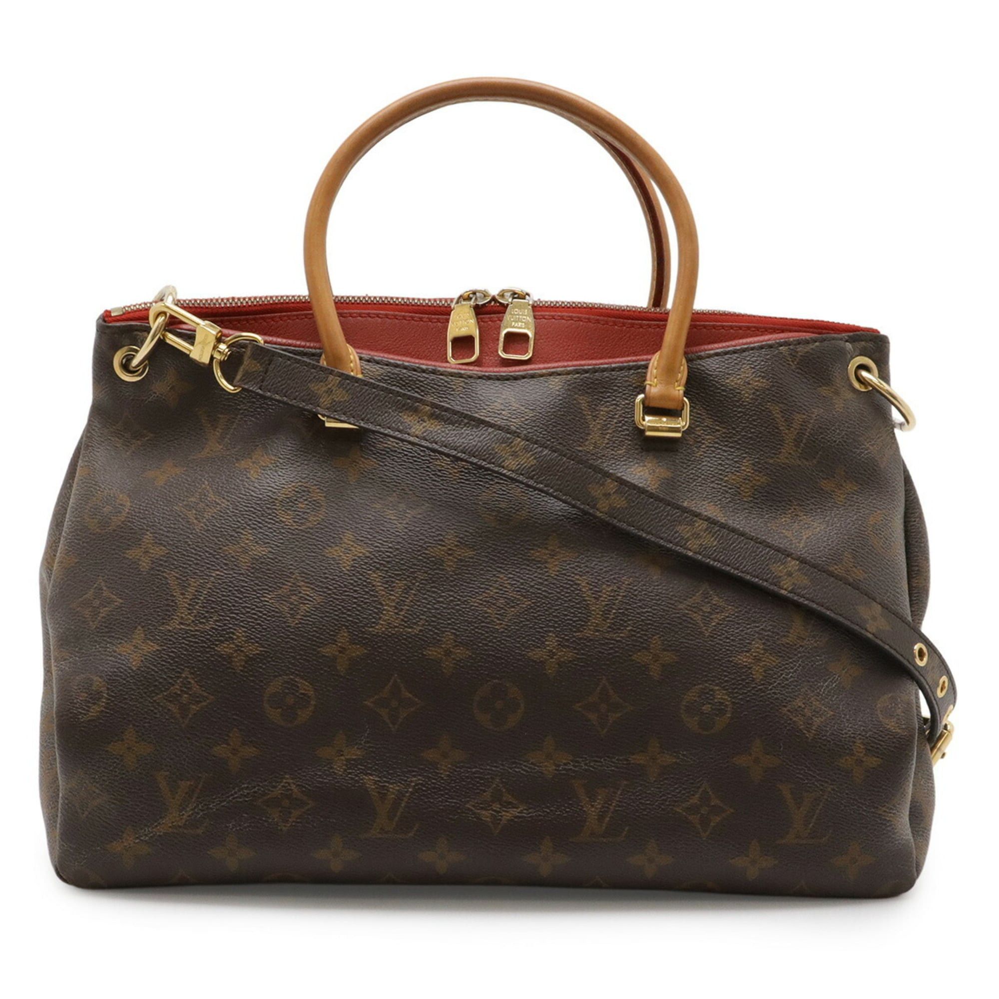 Louis Vuitton LOUIS VUITTON Monogram Pallas MM Handbag/Shoulder Bag, Cerise, Red, M41175 Size ONE SIZE - 1 Thumbnail