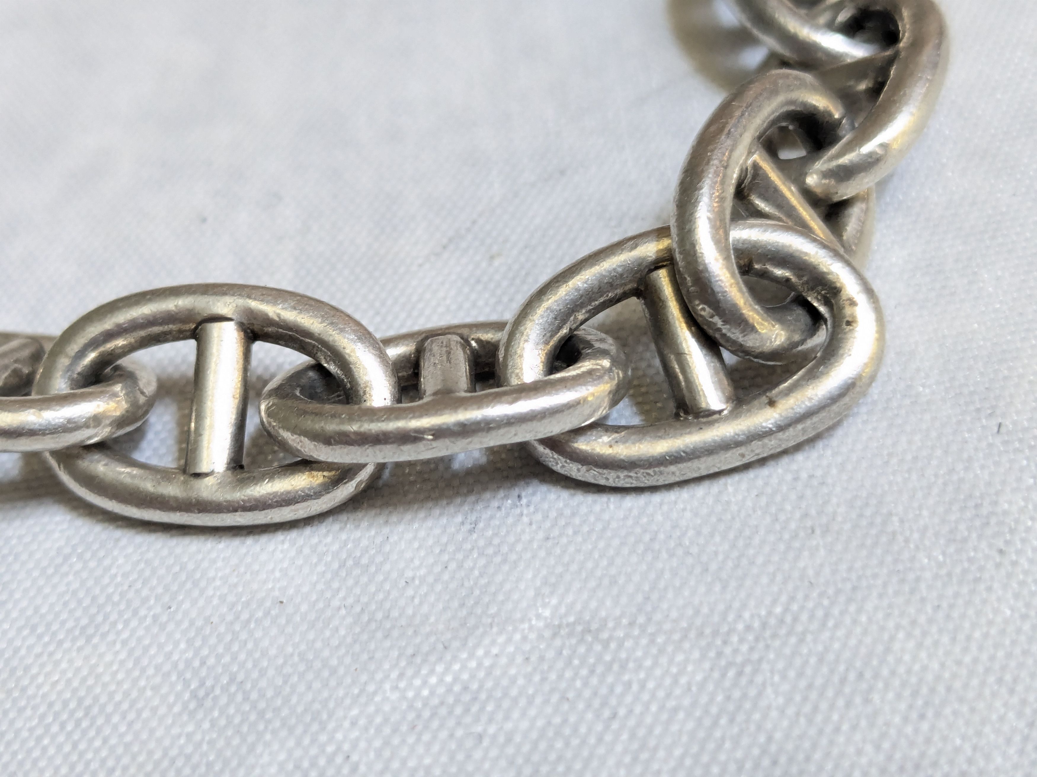 Jewelry Vintage Taxco Sterling Silver Bracelet Anchor Mariner 7.75" Size ONE SIZE - 12 Thumbnail