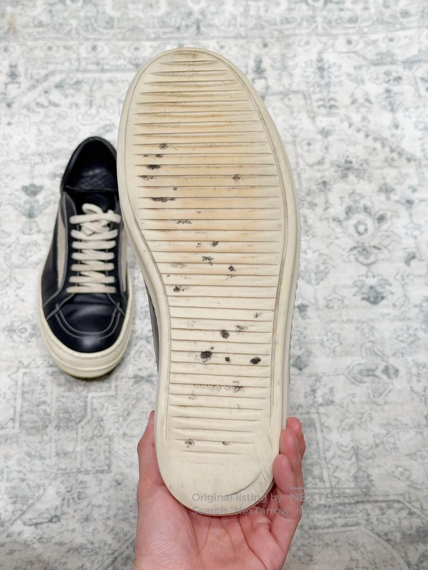Rick Owens Rick Owens Leather Low-Top Sneakers. Size US 10 / EU 43 - 8 Thumbnail