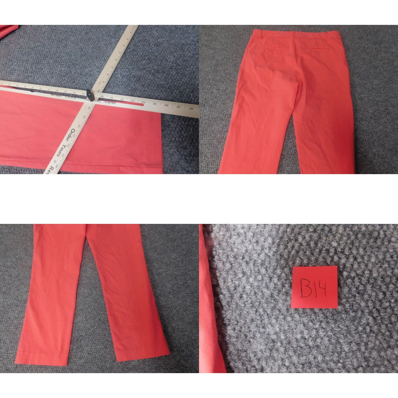 Vintage Mario Serrani Women Pants 10 Red Stretch Straight Chino Size 32" / US 10 / IT 46 - 8 Thumbnail