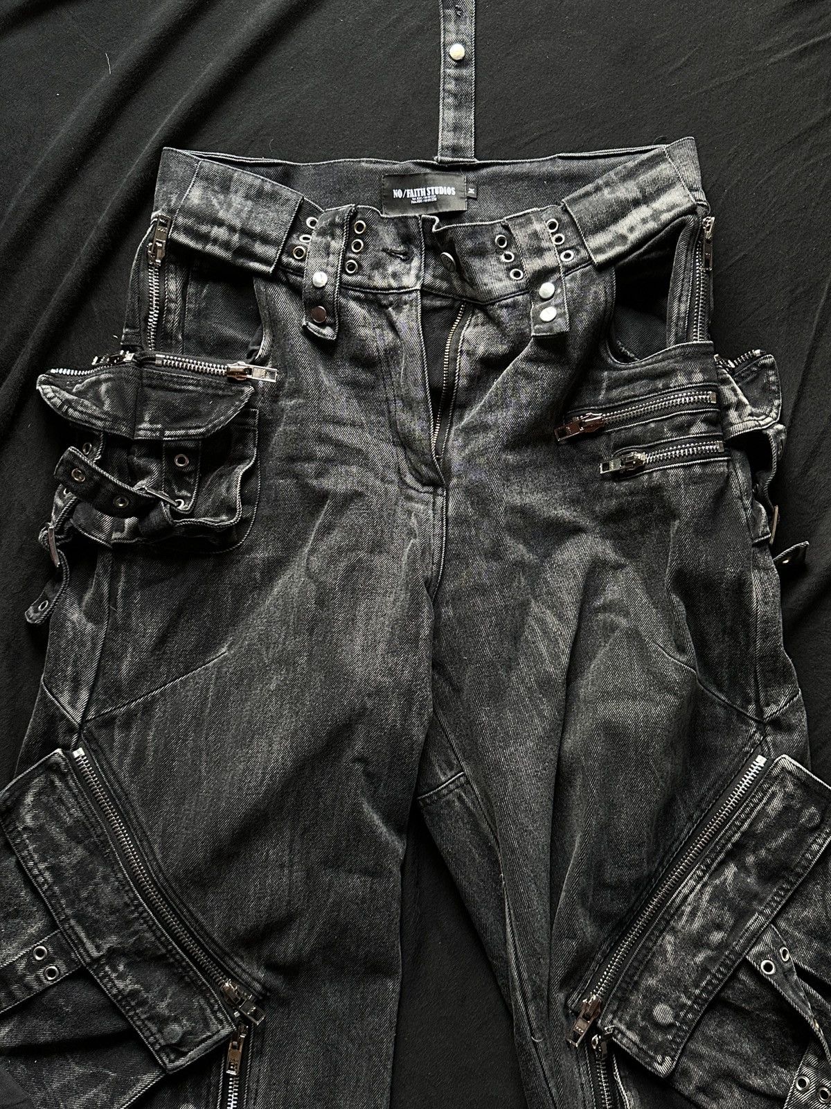 No Faith Studios NFS black dune denim ! S size | Grailed