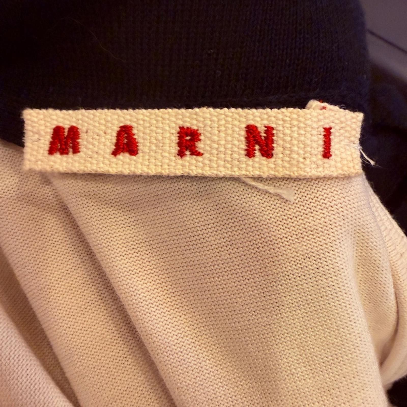 Marni Marni Modern Cream Black Sleeveless Cotton Mini Dress Sz 42 Size L / US 10 / IT 46 - 5 Thumbnail