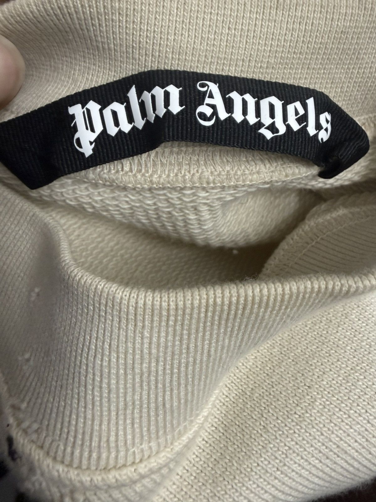 Palm Angels Palm Angels Logo Distressed Sweatshirt Size US S / EU 44-46 / 1 - 3 Thumbnail
