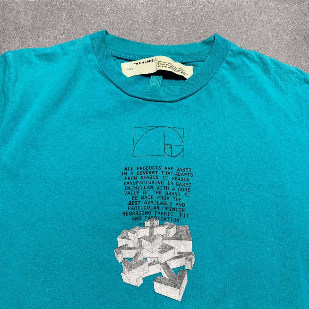 Off-White Off White Small Dripping Arrows Blue Tee Virgil Abloh Size US S / EU 44-46 / 1 - 5 Thumbnail
