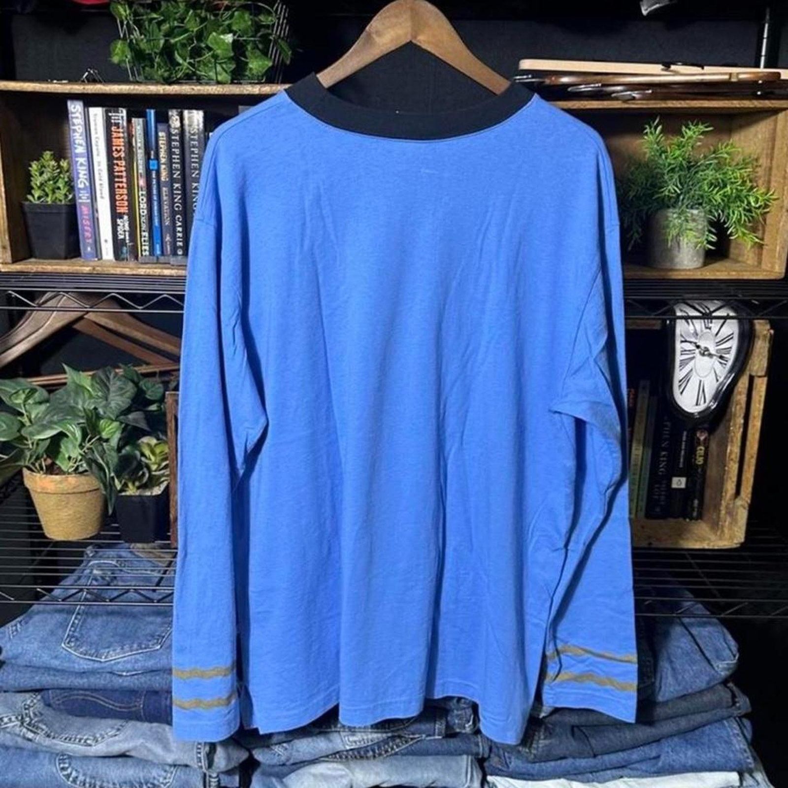 Star Wars Vintage 90s Star Trek The Experience Uniform Shirt Spock Tee Size US XL / EU 56 / 4 - 2 Thumbnail