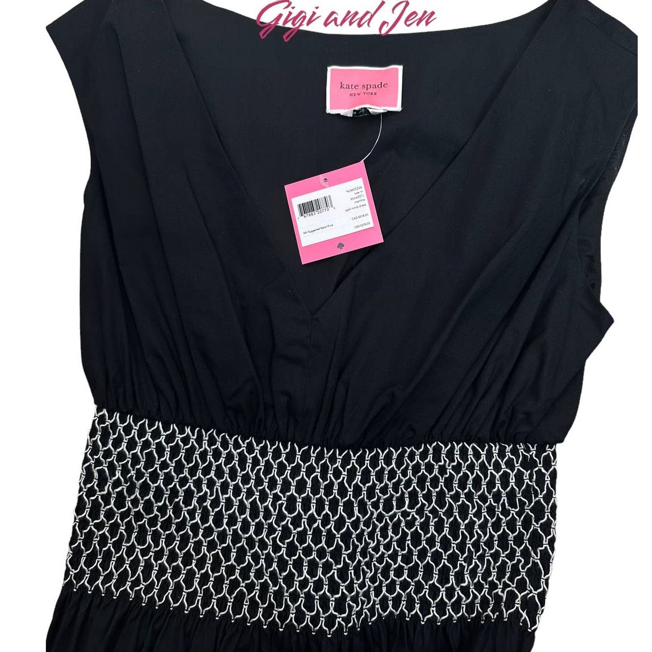 Kate Spade Kate Spade Poplin V-neck Dress Medium in Black Size M / US 6-8 / IT 42-44 - 12 Thumbnail