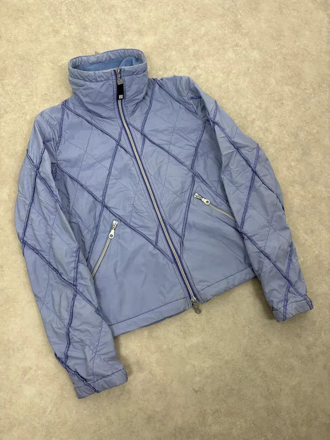 Marithe + Francois Girbaud FW2000 Marithé + François Girbaud Light Blue Quilted Geometric Nylon Jacket Size US S / EU 44-46 / 1 - 5 Thumbnail