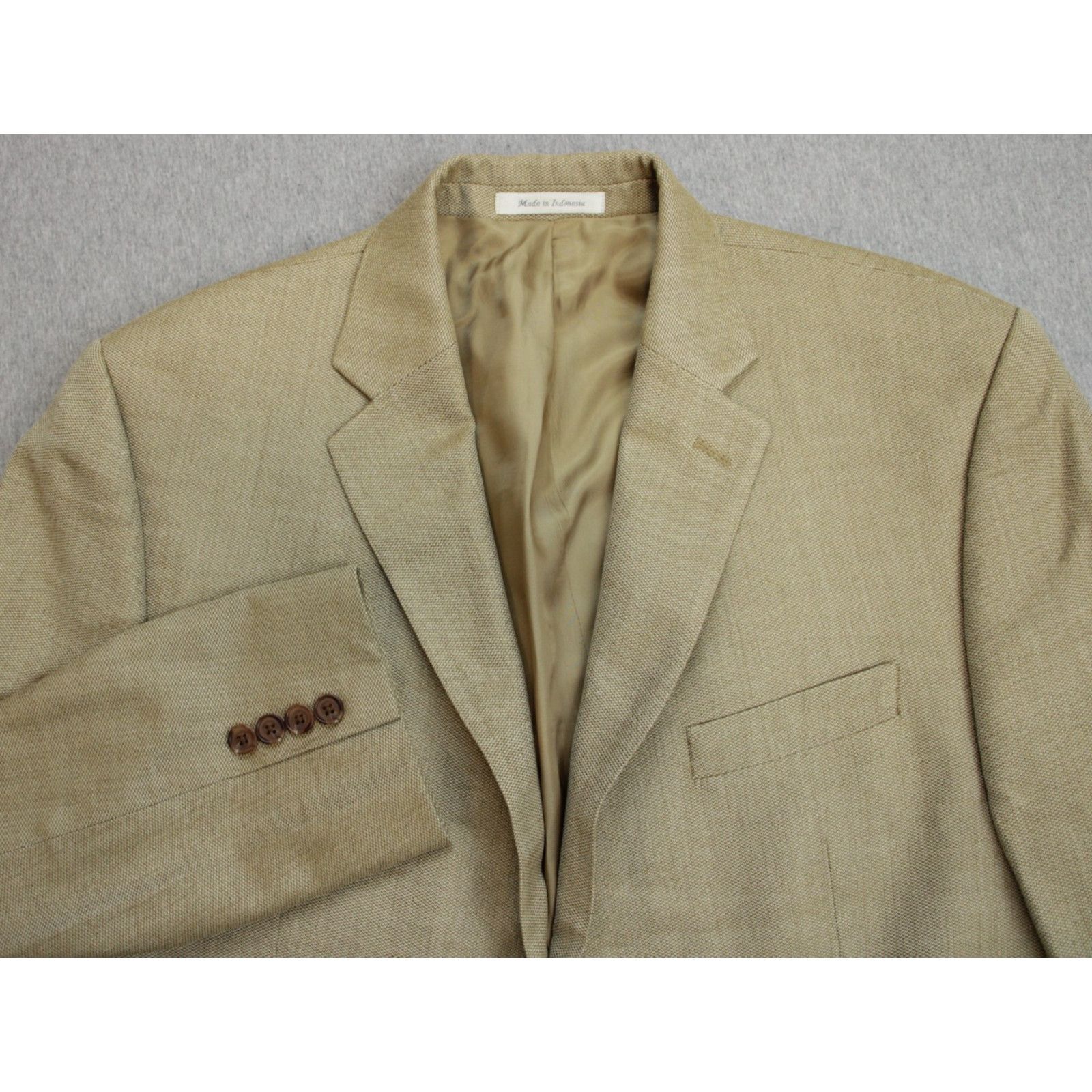 Lauren Ralph Lauren Lauren Ralph Lauren Blazer Mens Size 42R Beige Silk Wool Size 42R - 1 Thumbnail